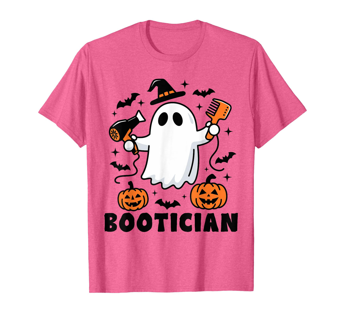 Bootician Funny Beautician Halloween Ghost Hair Stylist T-Shirt