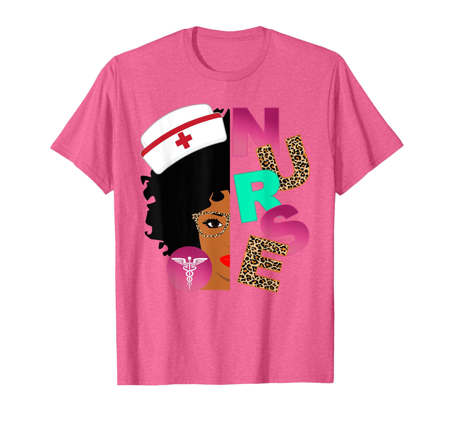 Black Strong Nurse Afro Love Melanin African American Women T-Shirt