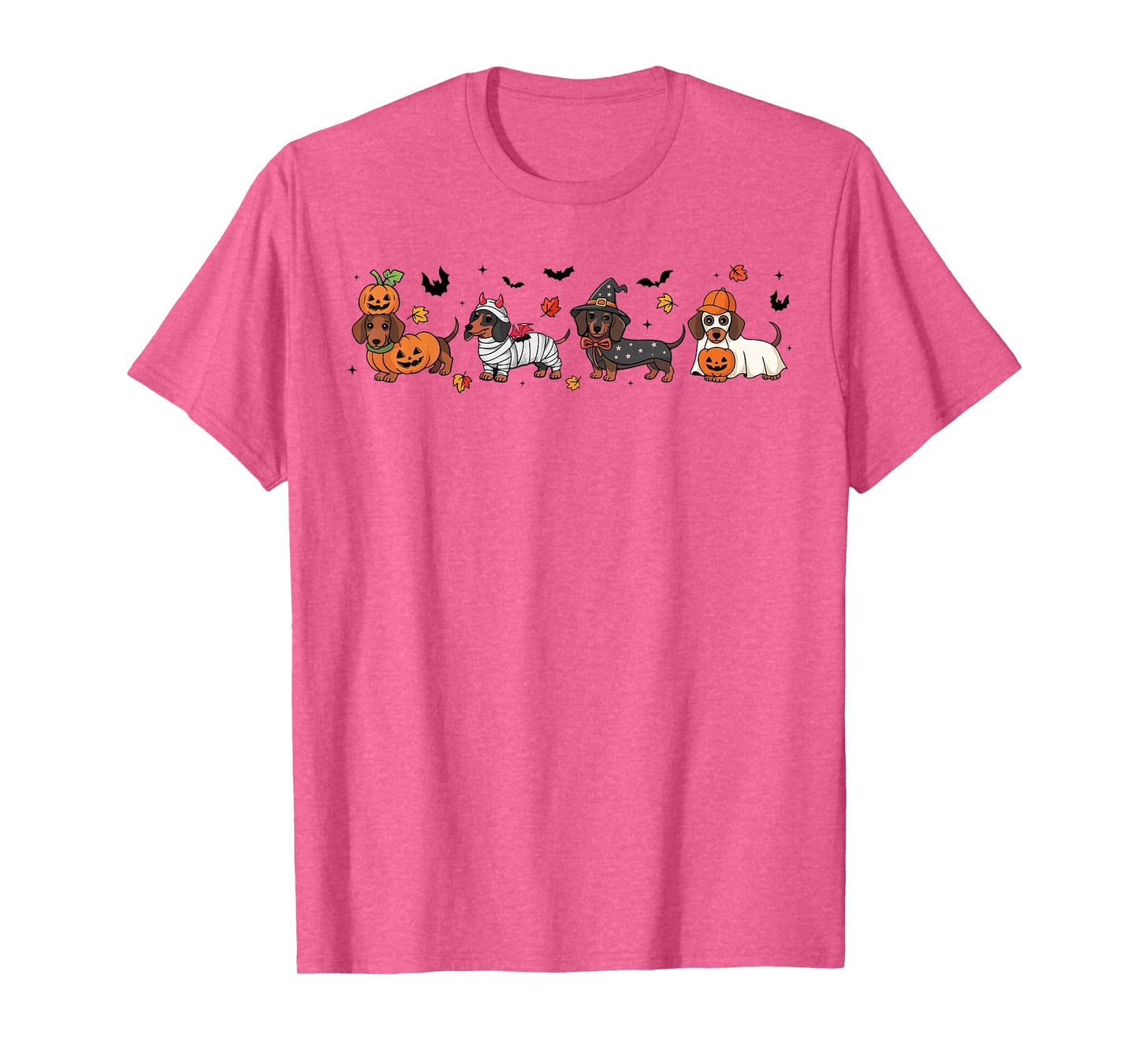 Weiner Dog Witch Happy Halloweenie Cute Halloween Dachshund T-Shirt