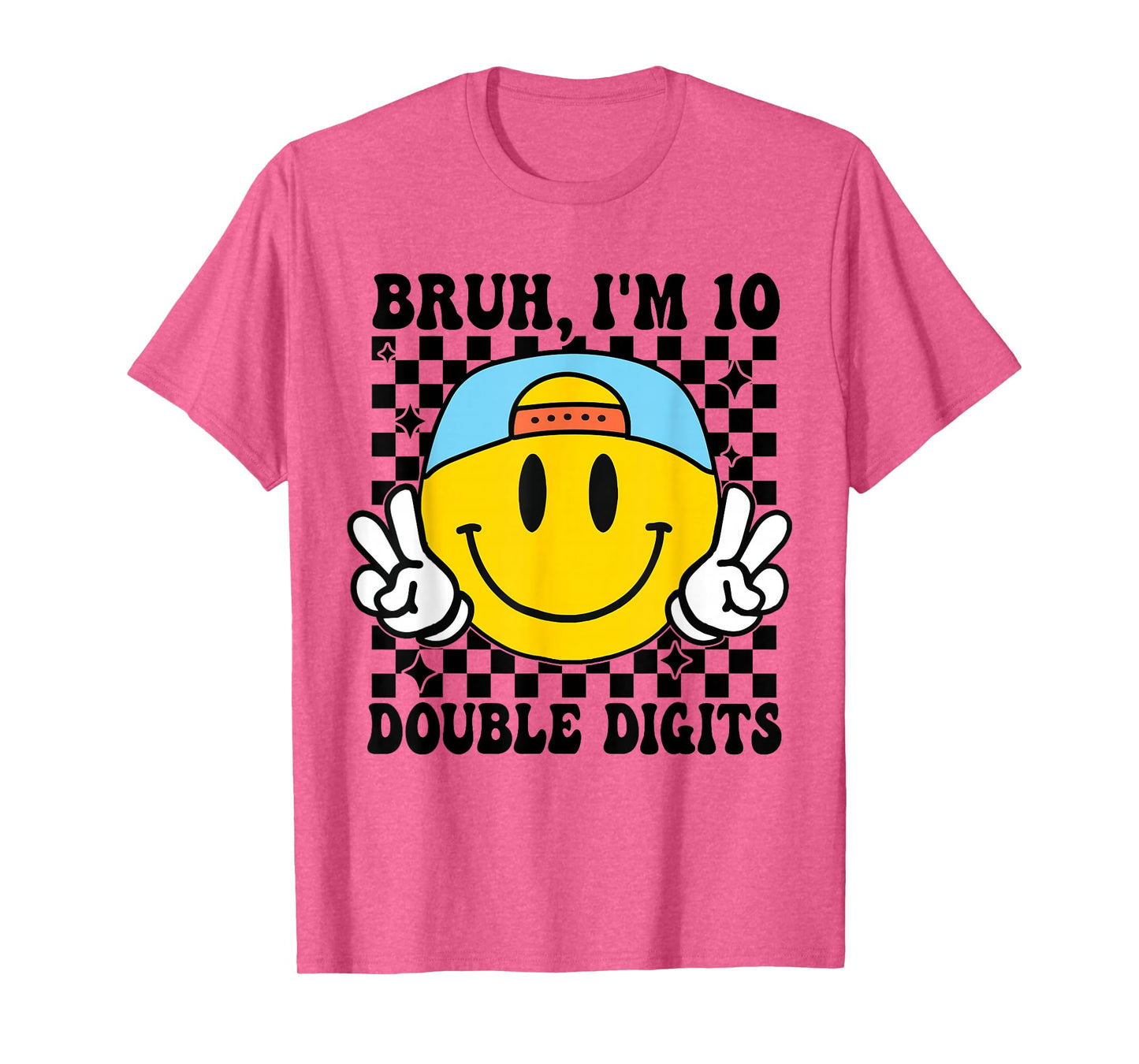 10 Years Old Birthday Bruh I'm Double Digits 10th Birthday T-Shirt