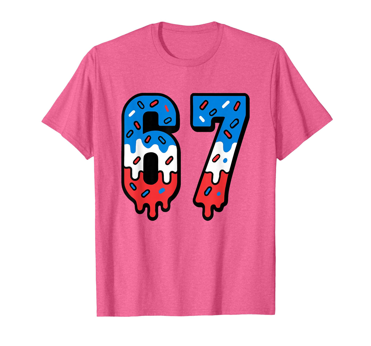 Six Seven Drippy Ice Cream Sports 67 Cool Meme Men Women Kid T-Shirt