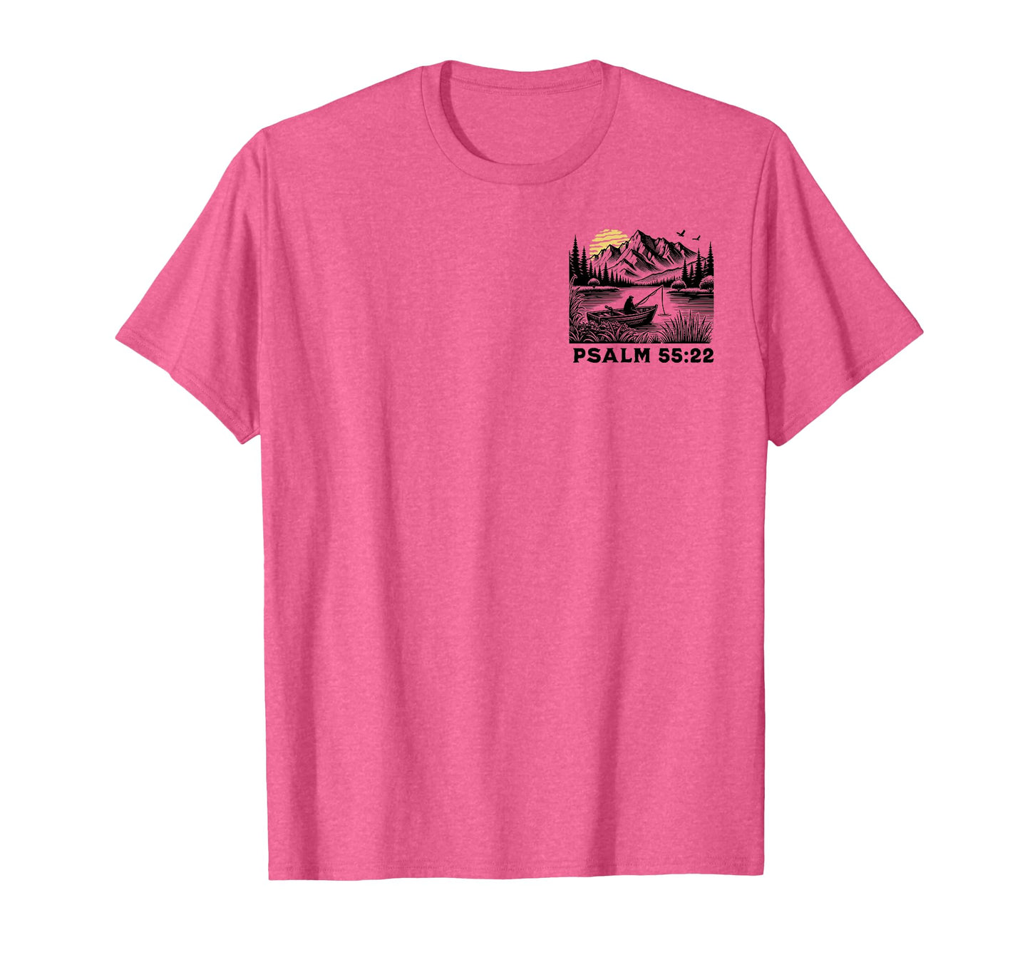 [2 Sided] Cast Your Cares On The Lord, Christian Fisherman T-Shirt