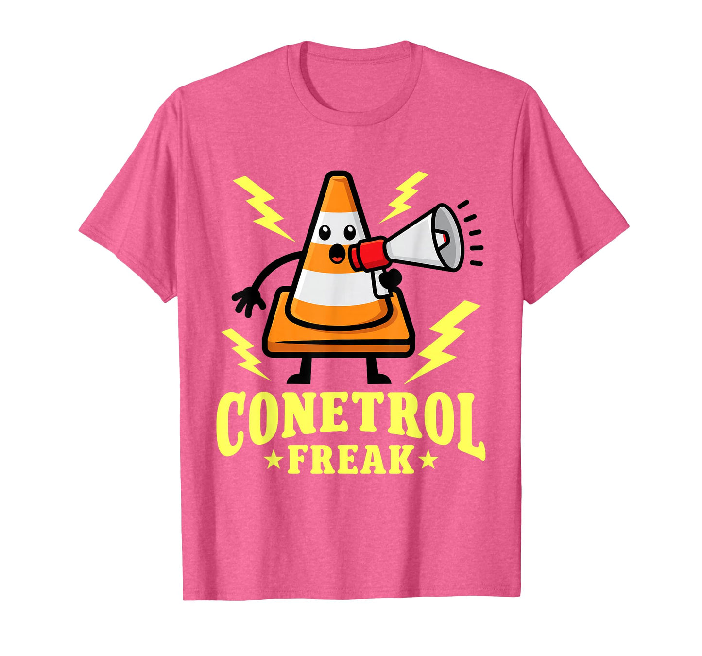Funny Halloween Orange Traffic Cone Conetrol Freak T-Shirt