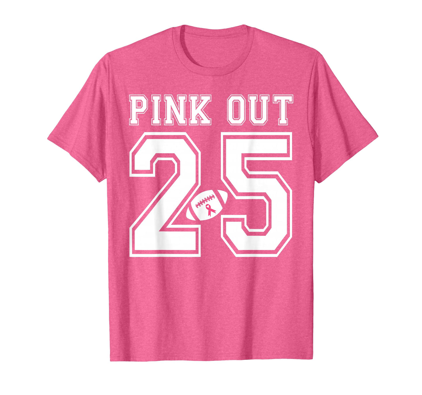 2025 Pink Out Football Team Breast Cancer Awareness Month T-Shirt