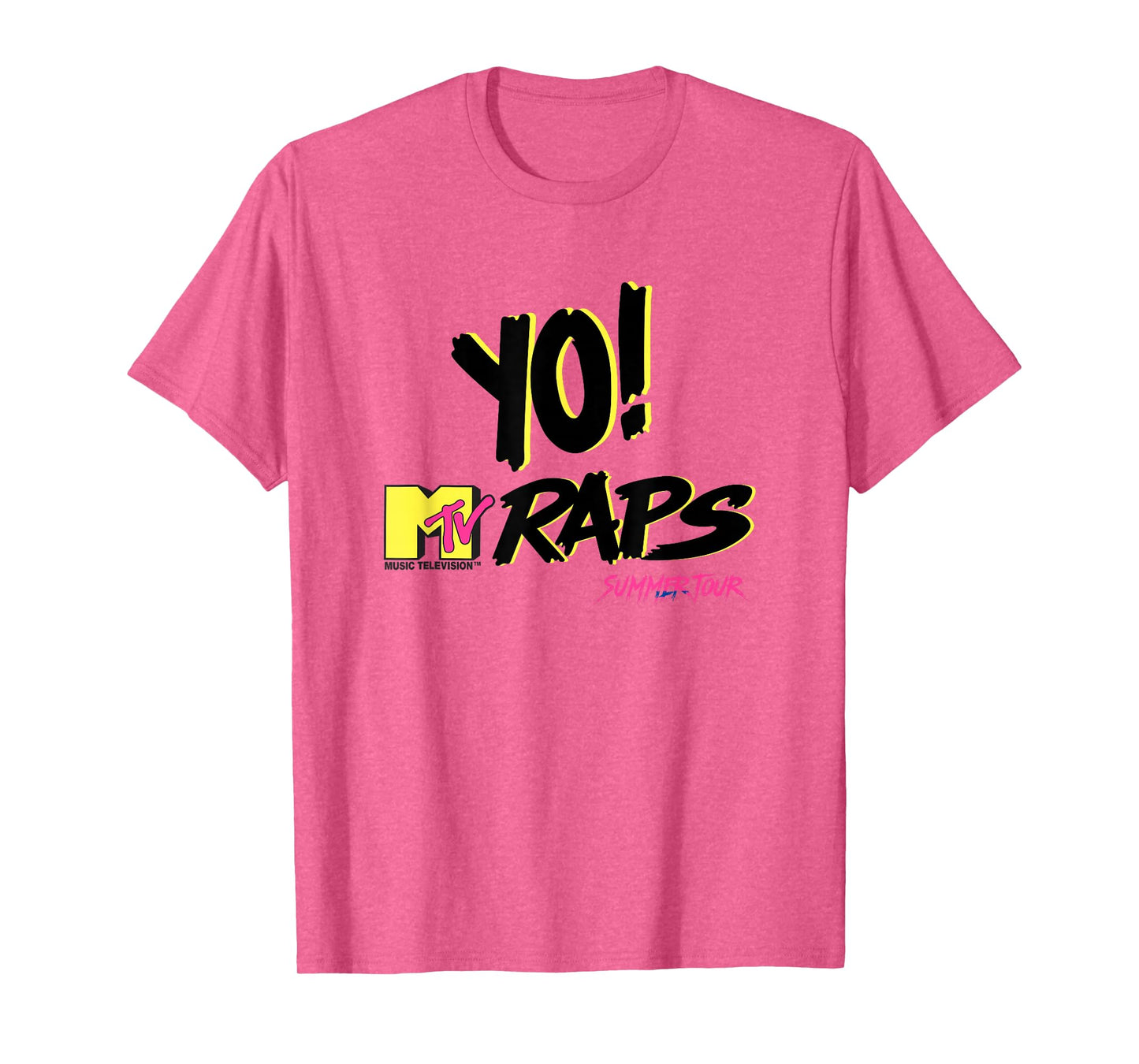 MTV Yo! Raps Summer Tour Neon 90s Retro Hip Hop T-Shirt