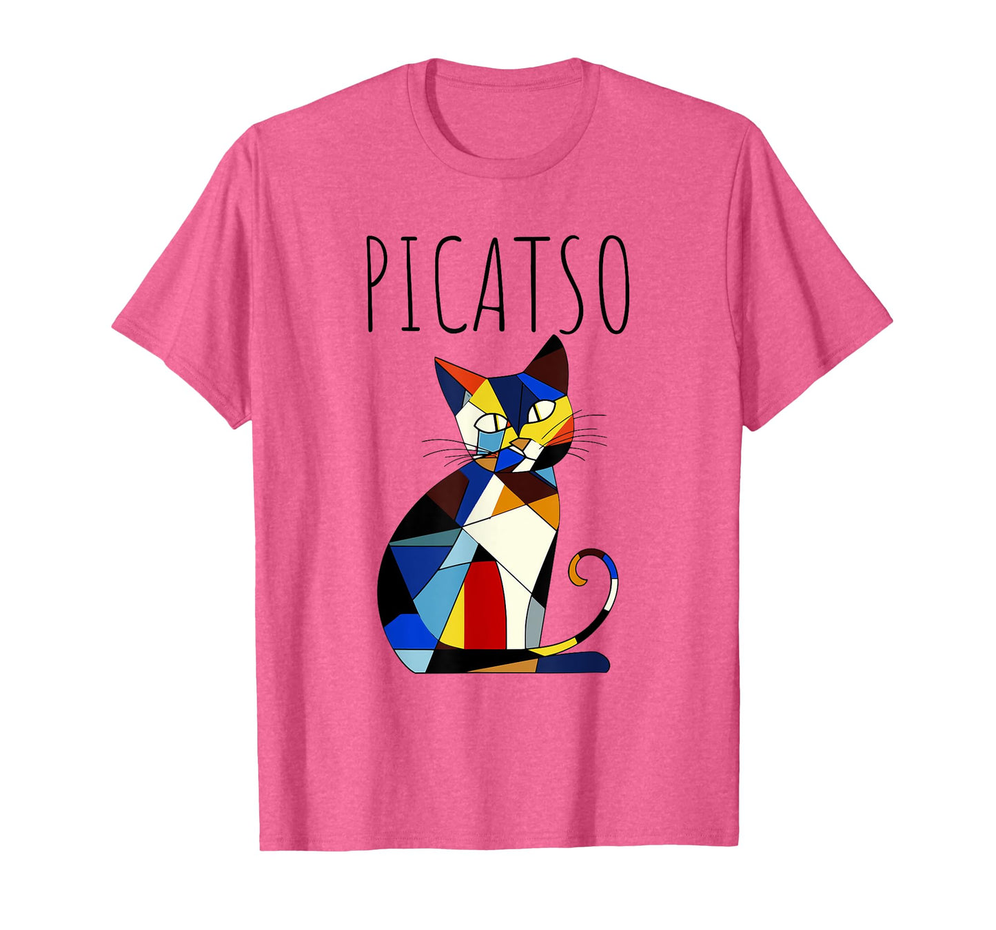 Picatso Abstract Geometric Cat Design for Funny Art Lovers T-Shirt