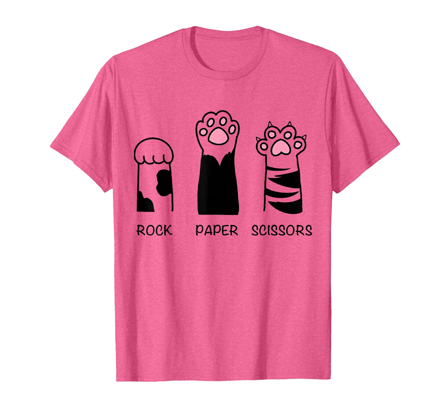 Rock Paper Scissors Cat Paws Cute Kitten Lover Cat T-Shirt
