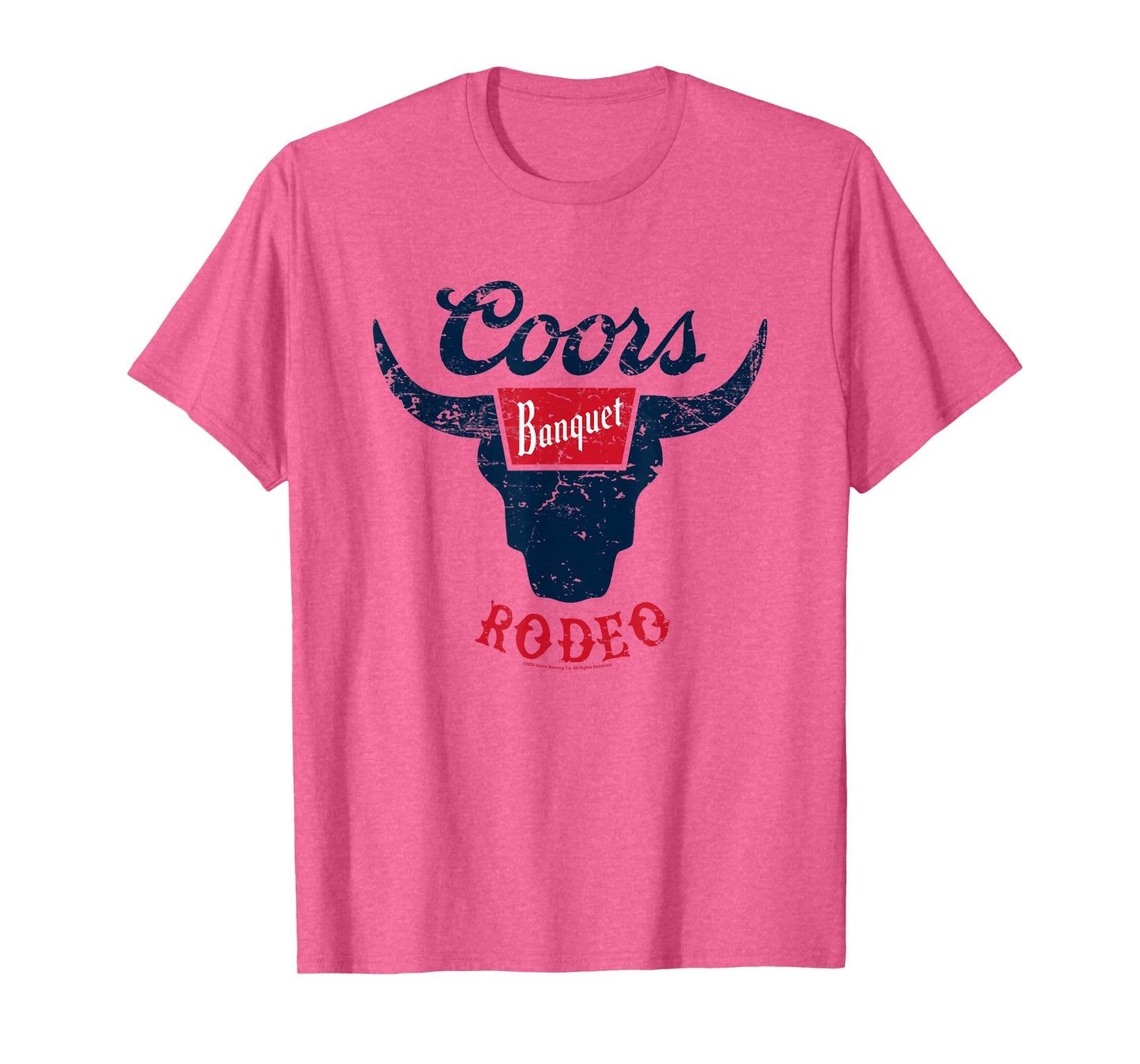 Coors Banquet Rodeo Distressed Bull Horns Badge T-Shirt