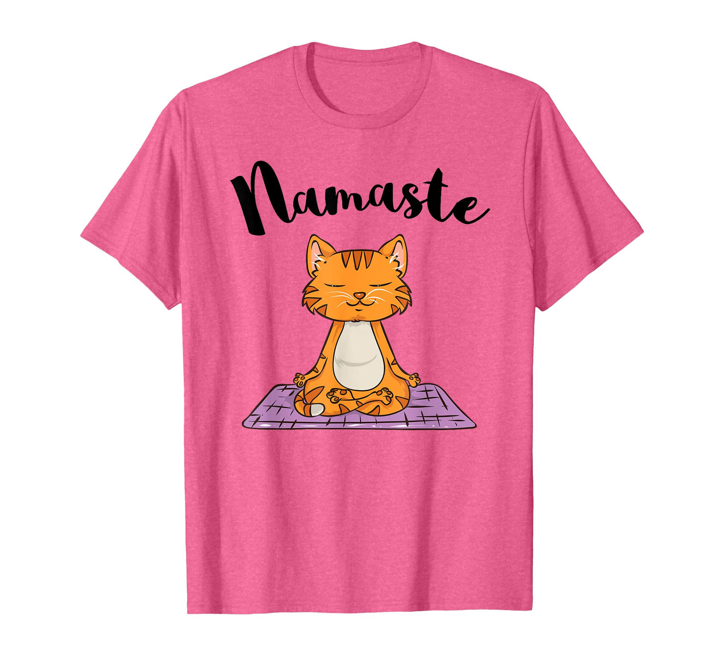 Cat Yoga Namaste Shirt Women Girls Kitten Yoga T-Shirt