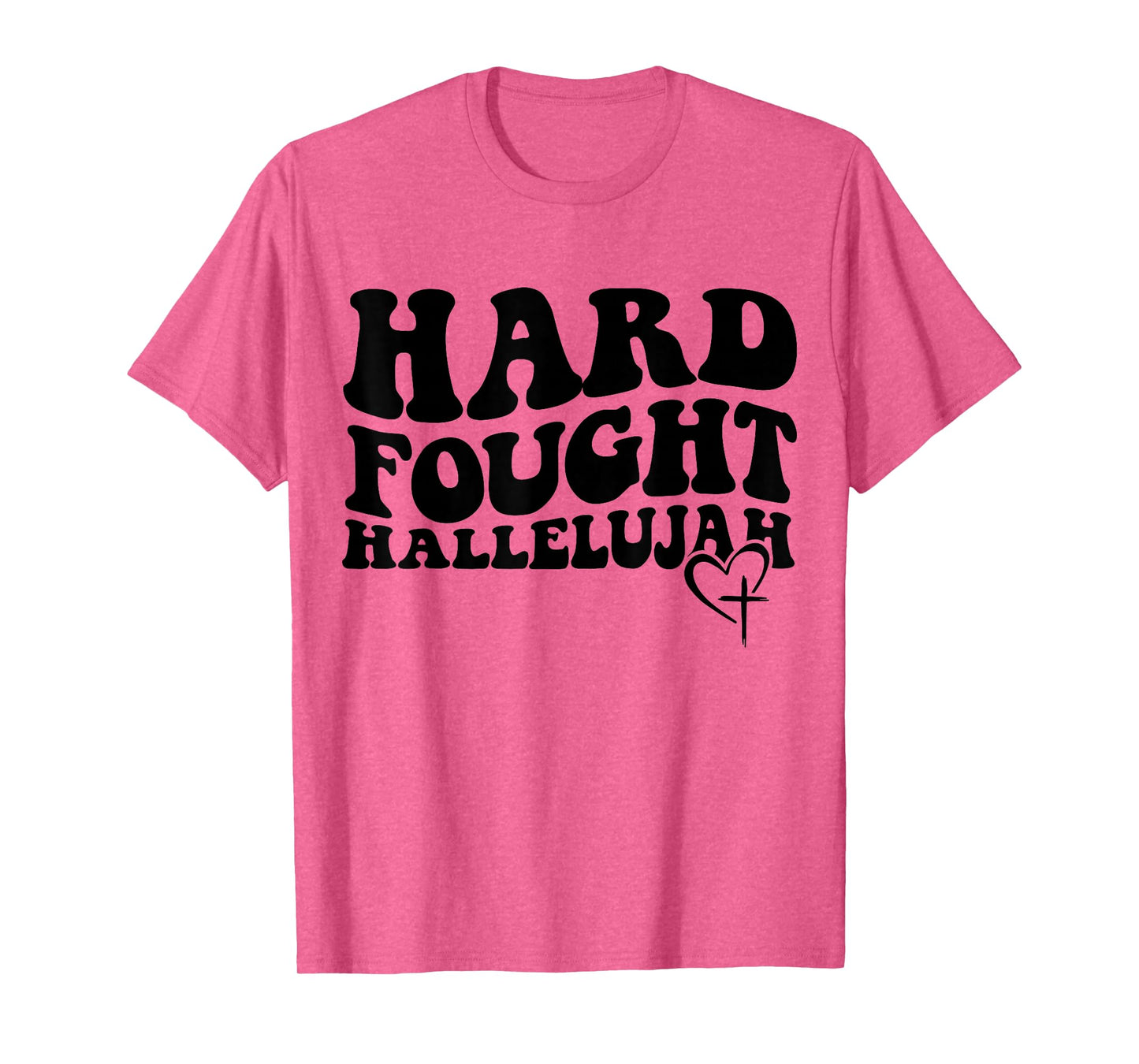 Hard Fought Hallelujah Retro Groovy Jesus T-Shirt