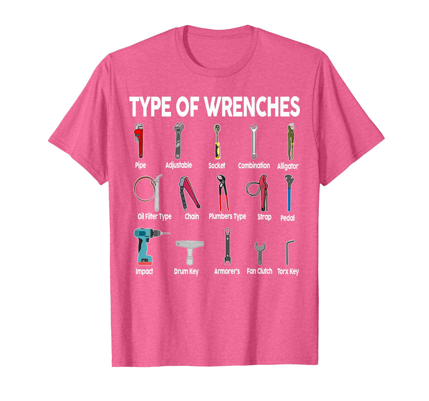 Toddler Mechanic-Shirt Types of Wrenches Technician Kids Boy T-Shirt