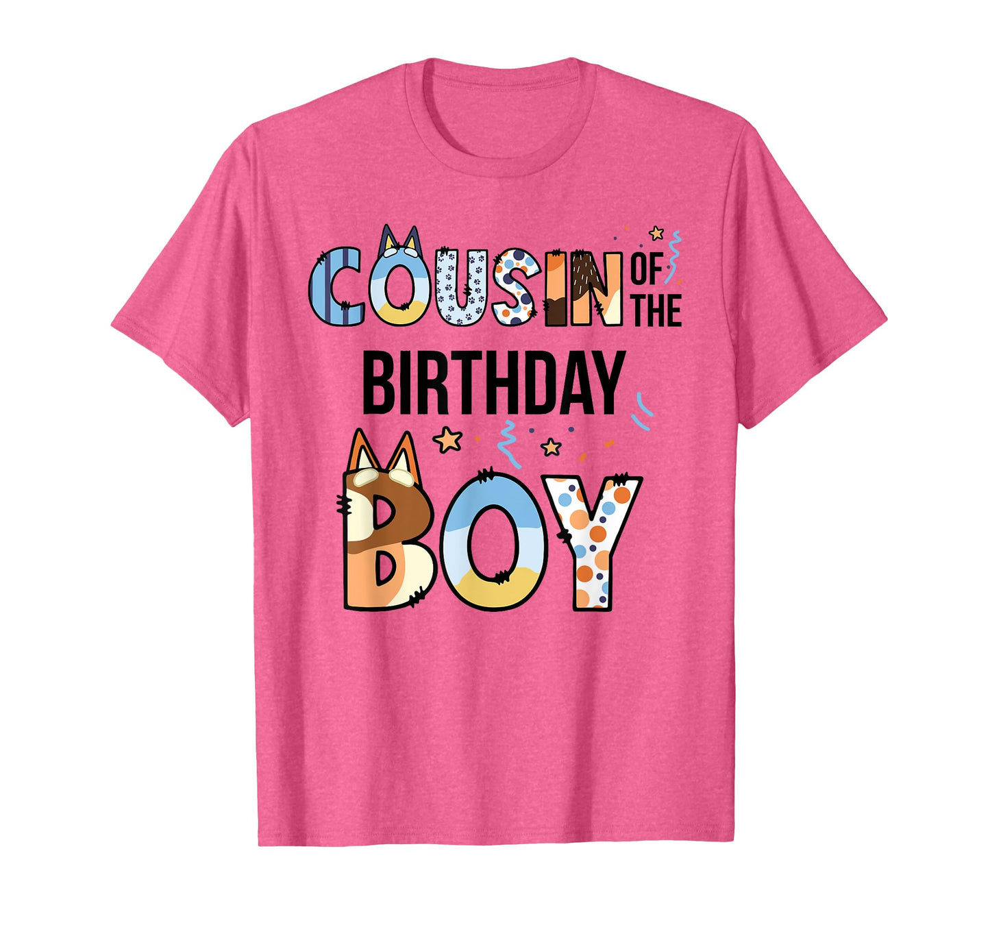 Cousin Of The Birthday Boy Party Blue Dog Lover Matching T-Shirt