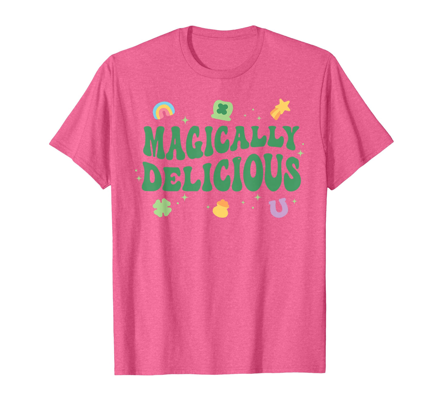 Magically Delicious Lucky Charms Groovy St Patricks Day Kids T-Shirt