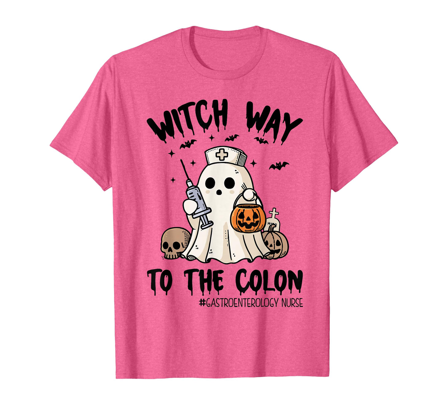 Gastroenterology Nurse Halloween Endo Nurse Ghost Endoscopy T-Shirt
