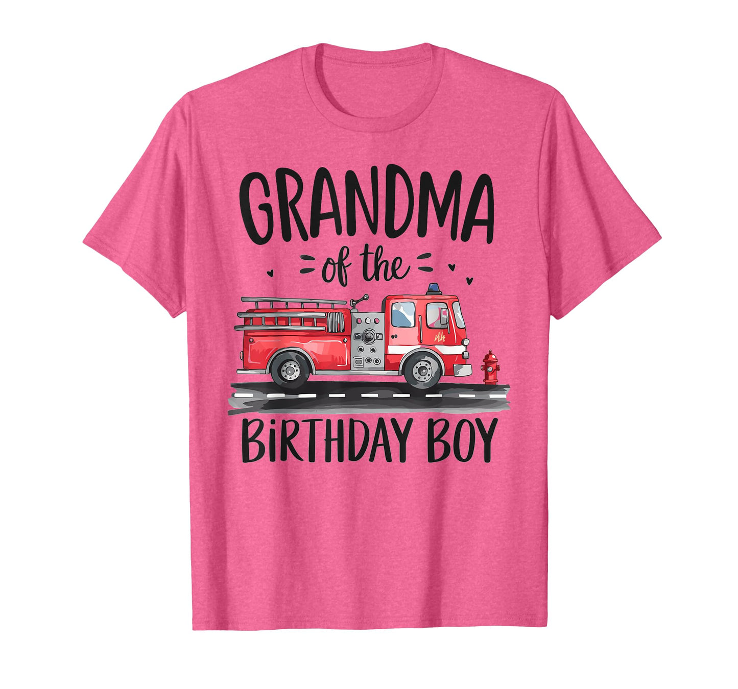 Grandma of the Birthday Boy Fire Truck Firefighter Gigi Bday T-Shirt