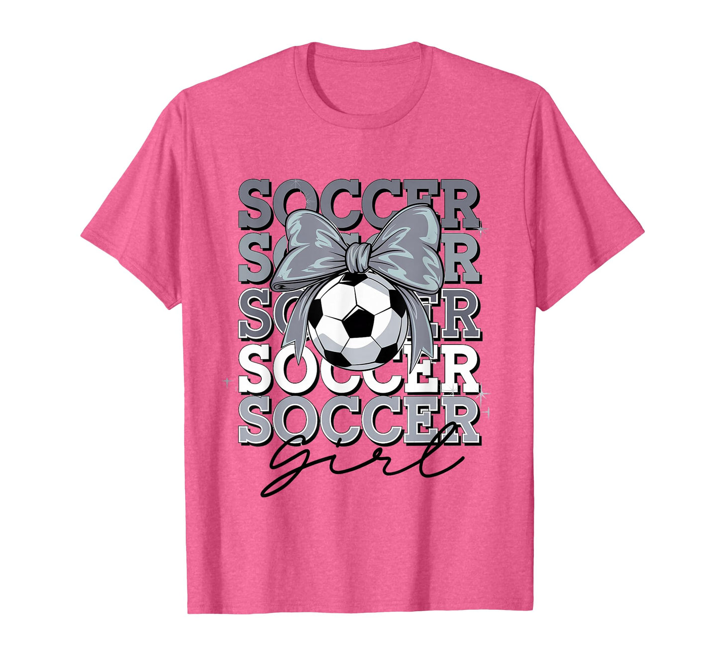 Groovy Soccer Girl Girls Coquette Bow Soccer T-Shirt