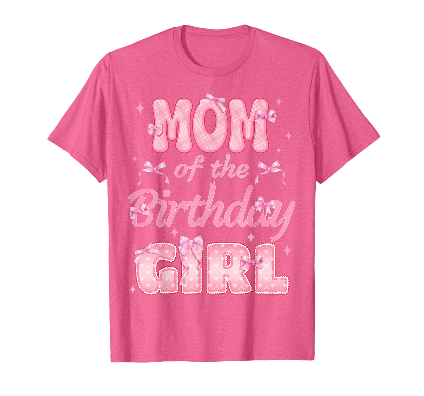 Mom And Dad Of The Birthday Girl Coquette Family Matching T-Shirt