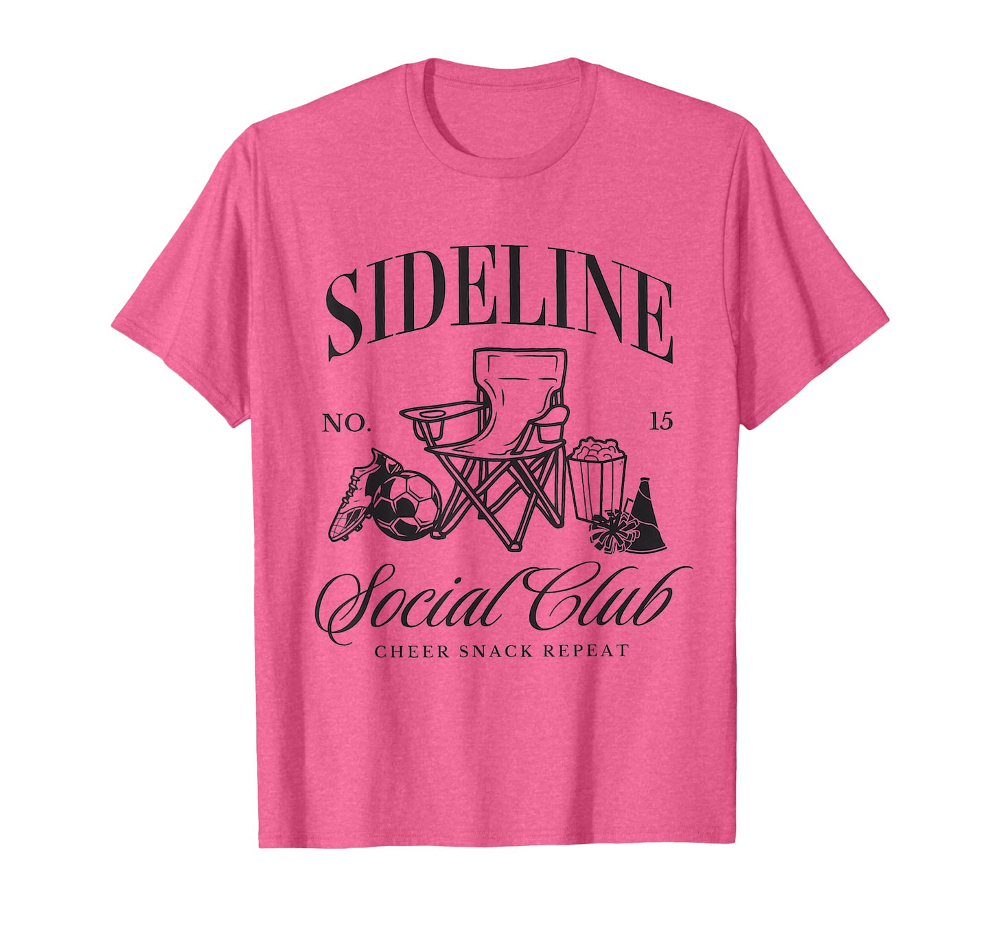 Women Sideline Social Club Soccer Mom Game Day Mothers Day T-Shirt