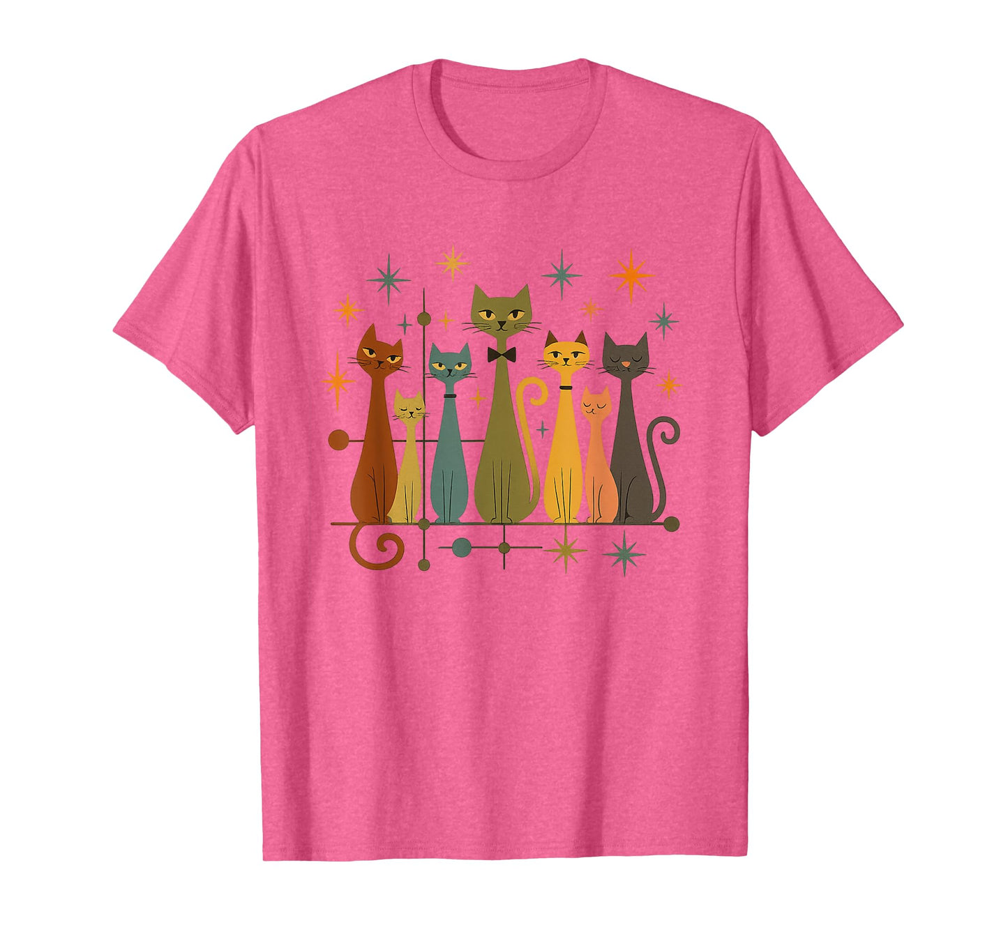 Mid-Century Modern Look Atomic Age 50s 60s Cat Shirt T-Shirt