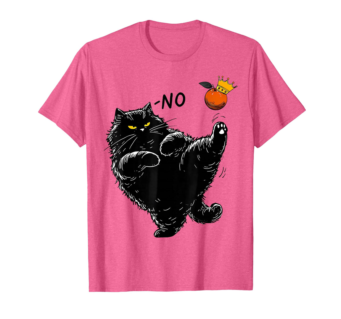 Funny Fat Black Cat No Kings Meme Kitten Lover Men Women T-Shirt