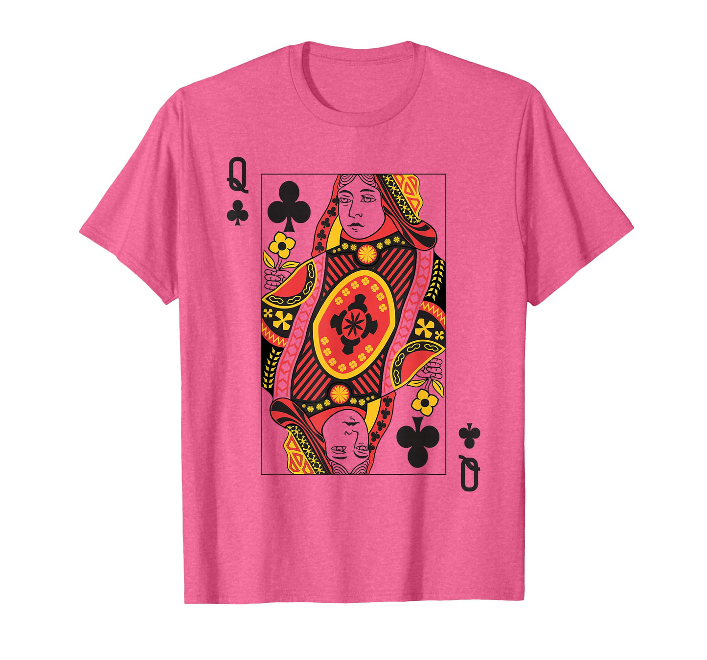 Queen of Clubs | Royal Flush Group Costume Playing Card T-Shirt