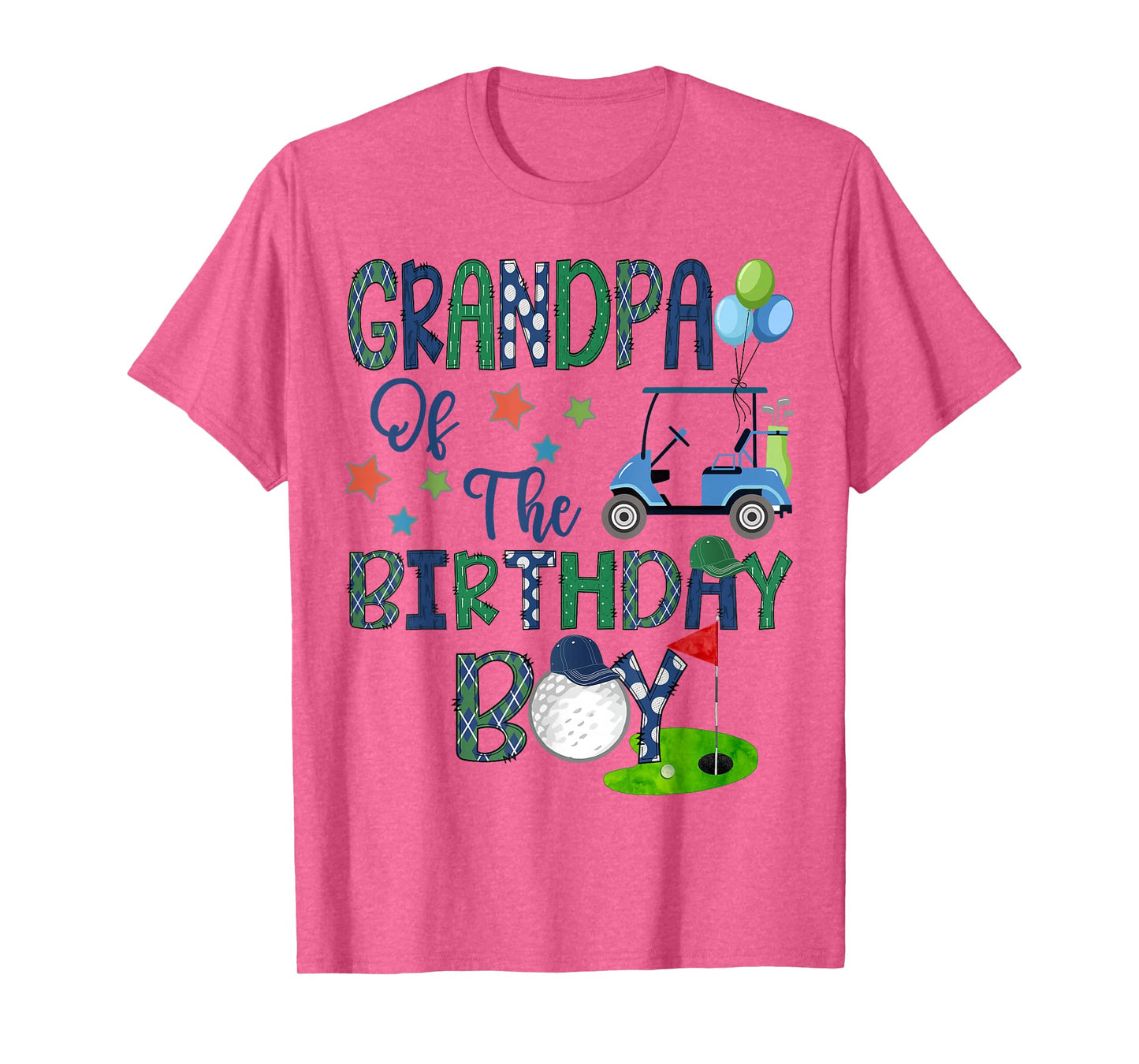 Grandpa Of The Birthday Boy Hole In One Golf Lover T-Shirt
