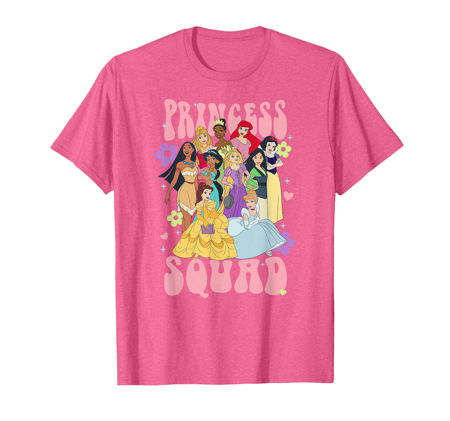 Disney Princess Epic Princess Squad Girl Power Floral Poster T-Shirt