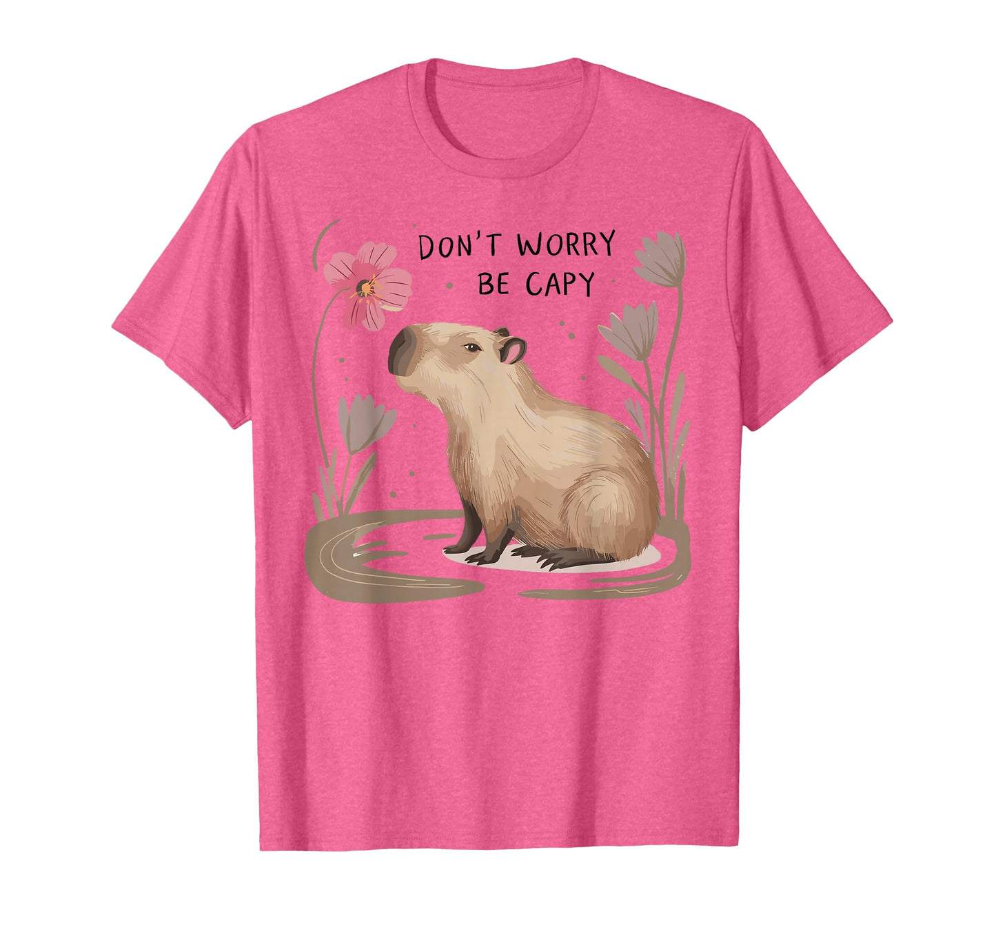 Cute Dont Worry Be Capy Capybara Girls Boys Kids Youth Women T-Shirt
