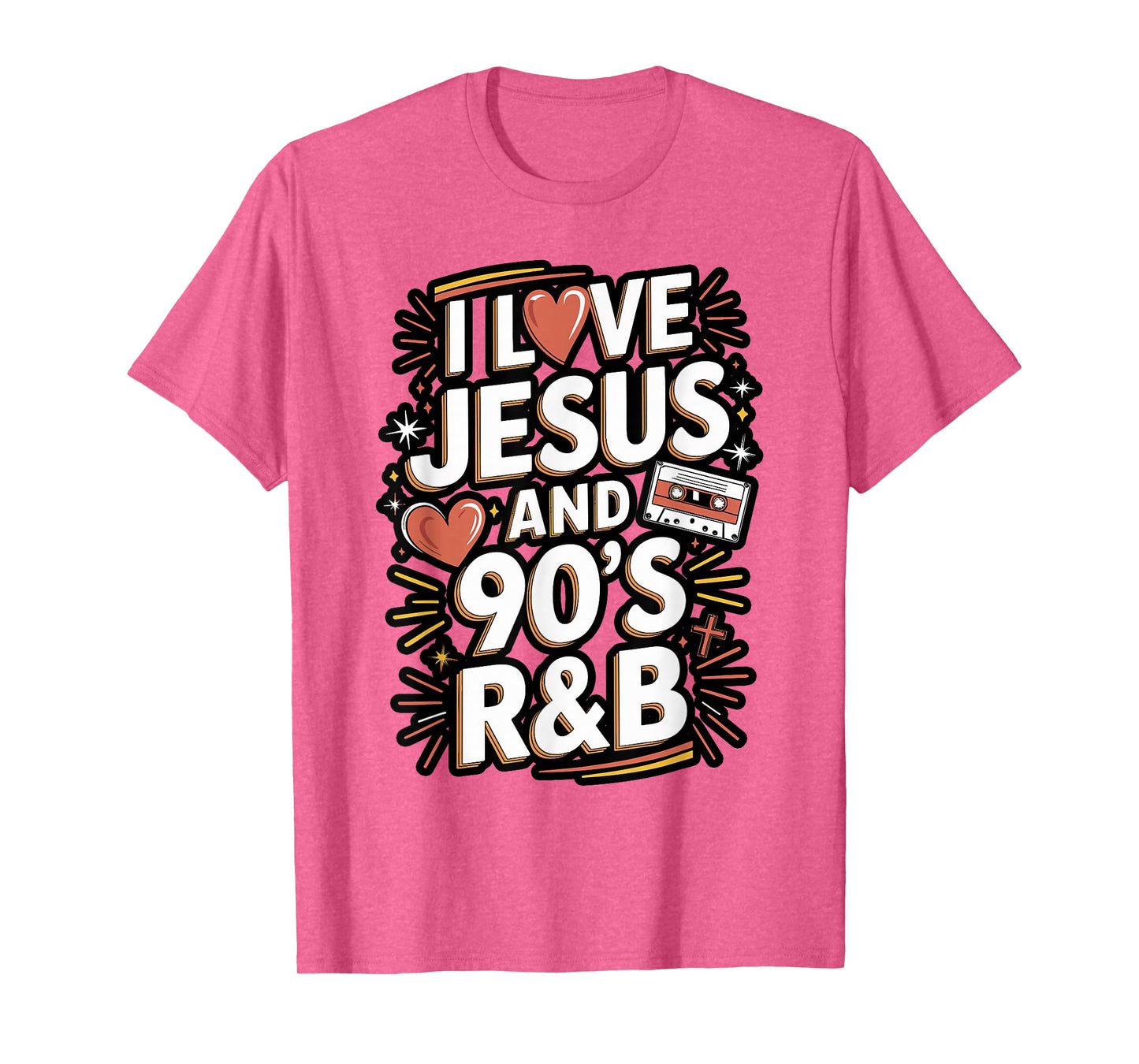I Love Jesus and 90s RNB Quote Design T-Shirt