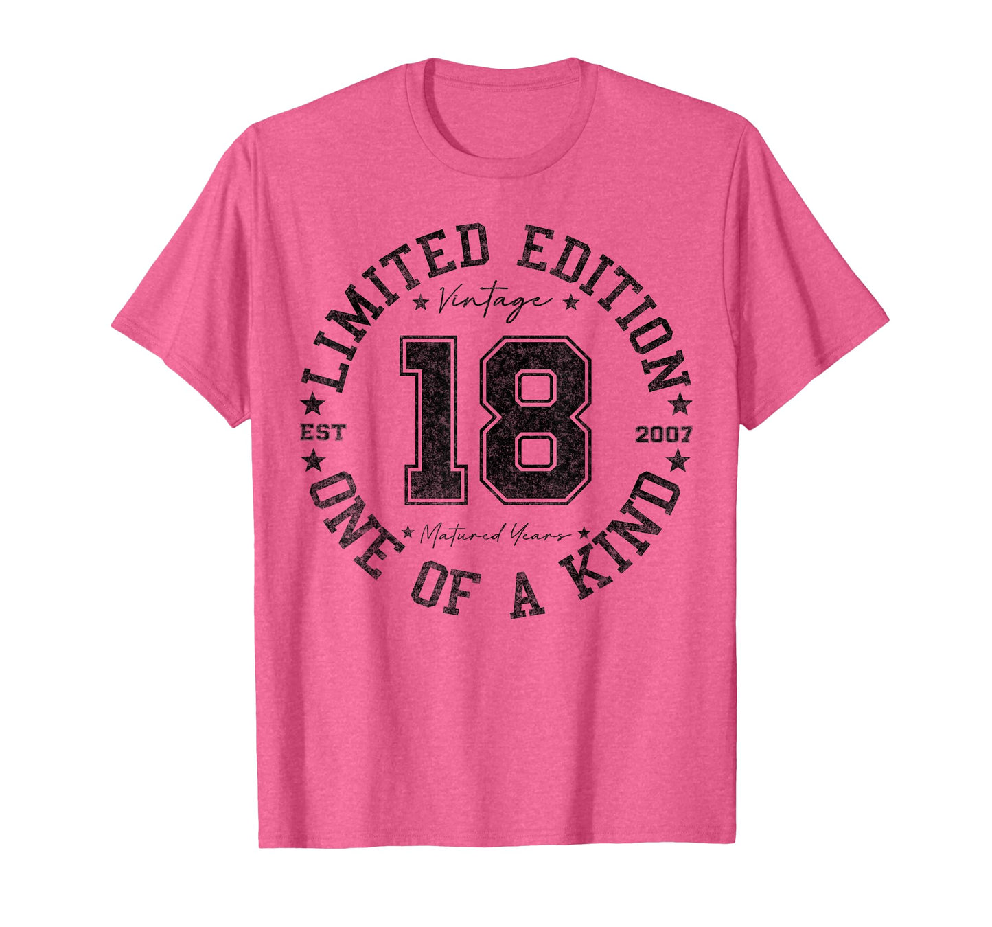 18 Year Old Gifts Vintage 2007 Limited Edition 18th Birthday T-Shirt