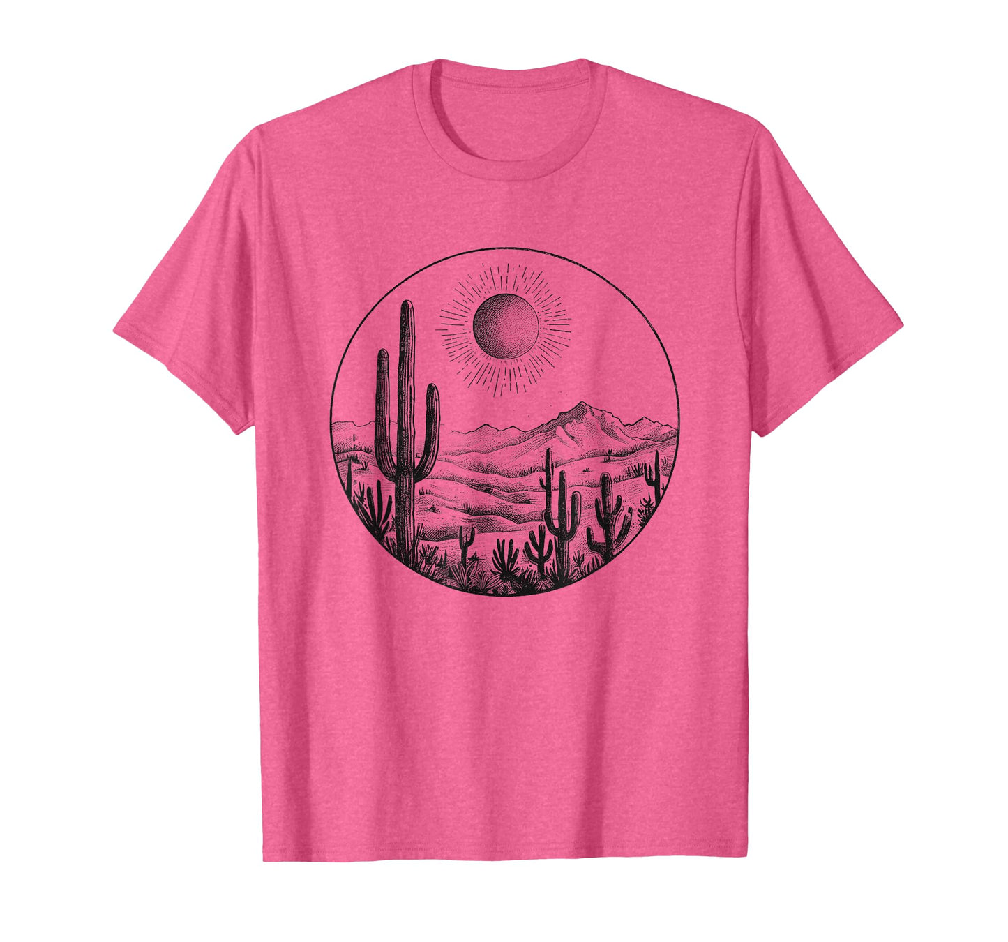 Desert Cactus Plants Adventure Arizona Cactus Scene Vintage T-Shirt