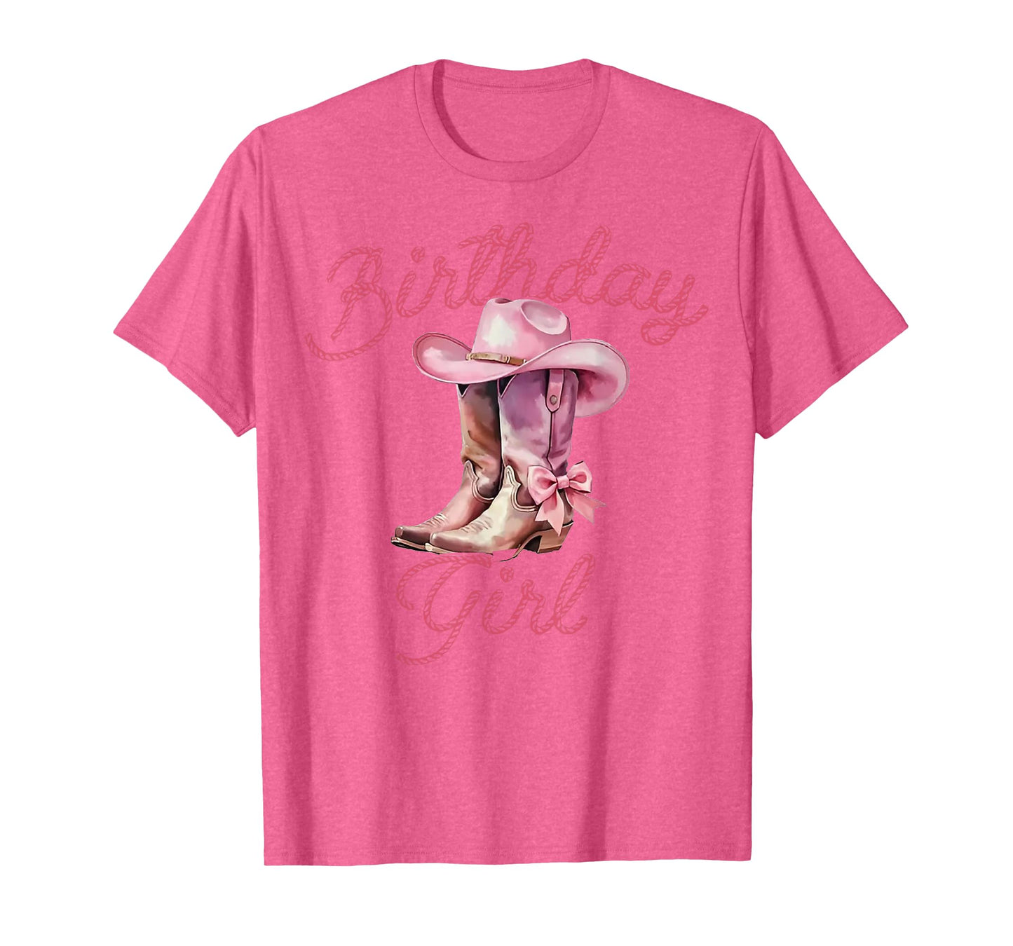 Birthday Cowgirl Western Pink Birthday Girl Party T-Shirt