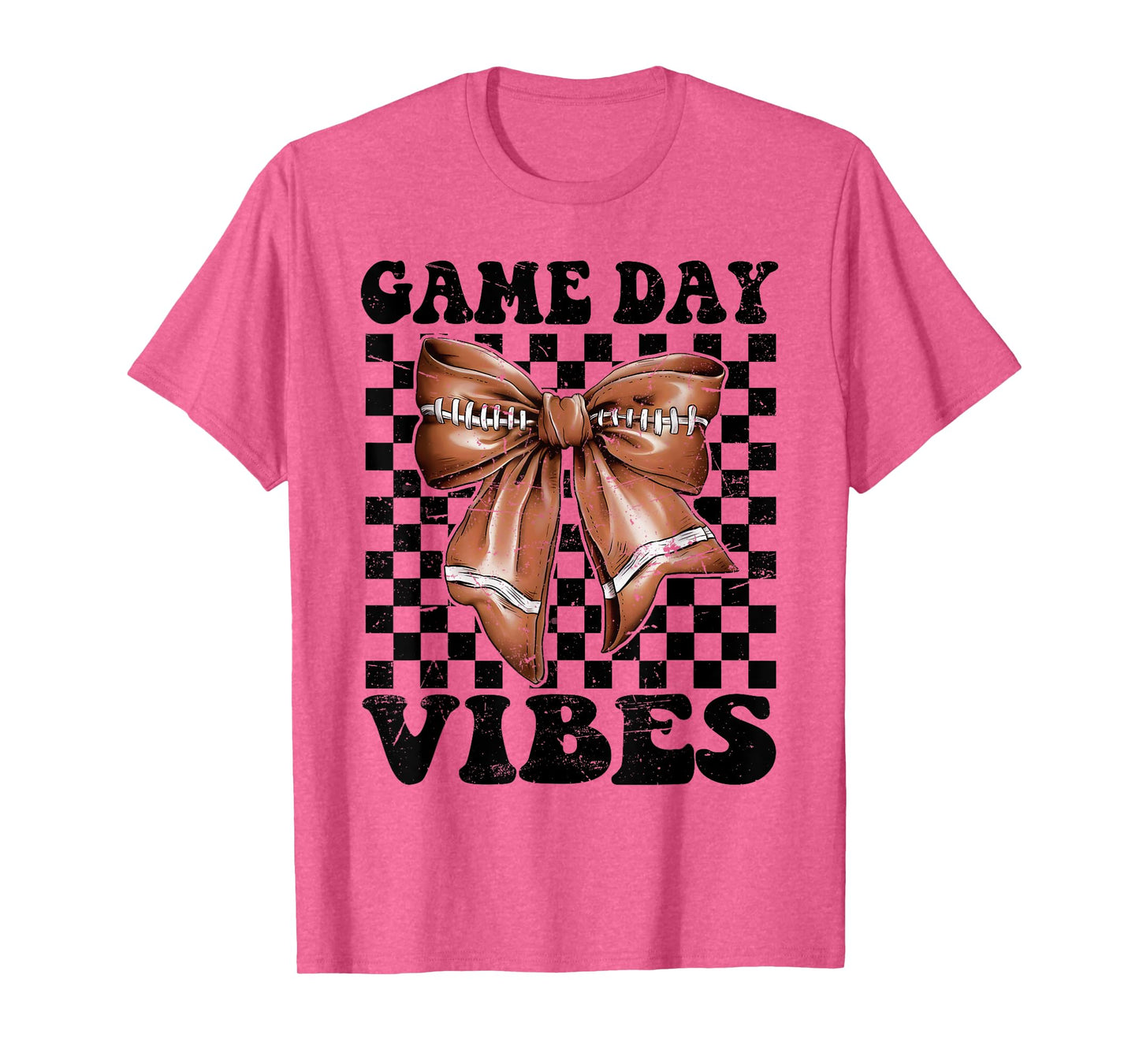 Game day vibes football coquette football season mom women T-Shirt