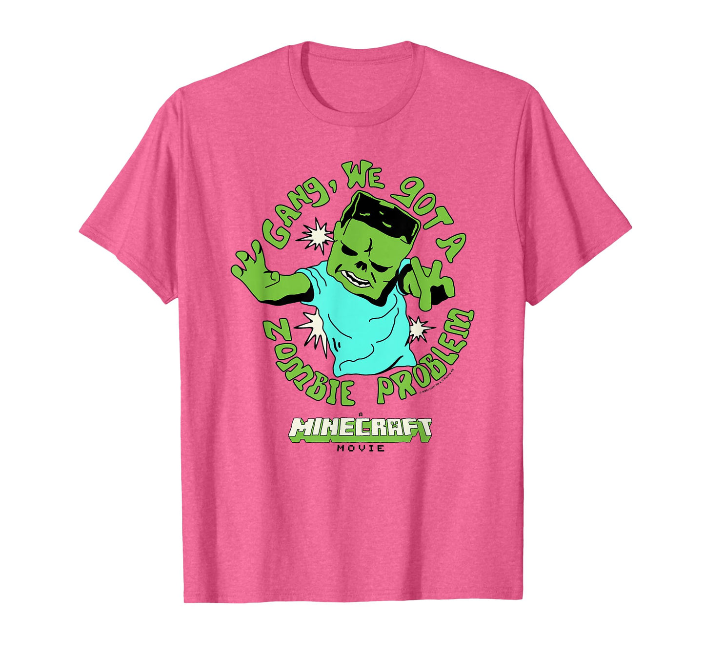A Minecraft Movie Gang We Got A Zombie Problem Cartoon Style T-Shirt