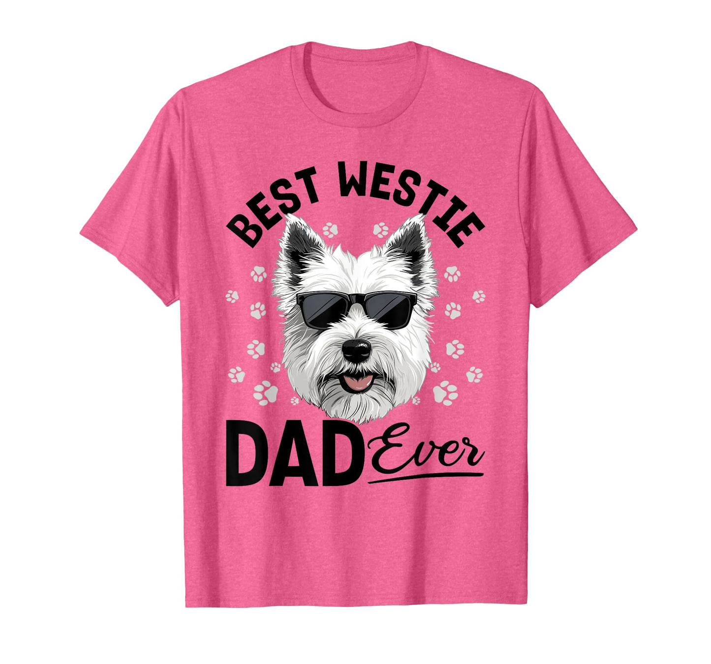 West Highland White Terrier Westie Dog Breed Best Westie Dad T-Shirt for Men Women Girls Kids
