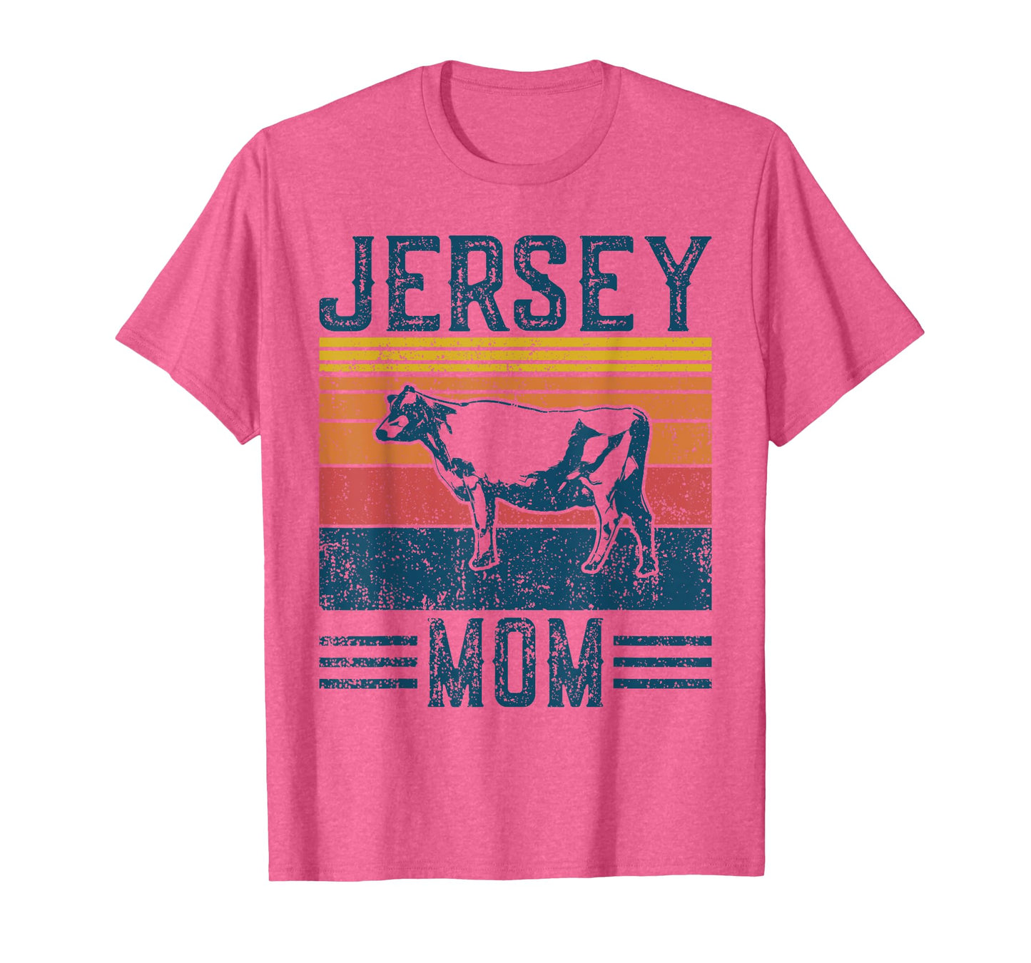 Best Cow Mom Women - Vintage Cattle Jersey T-Shirt