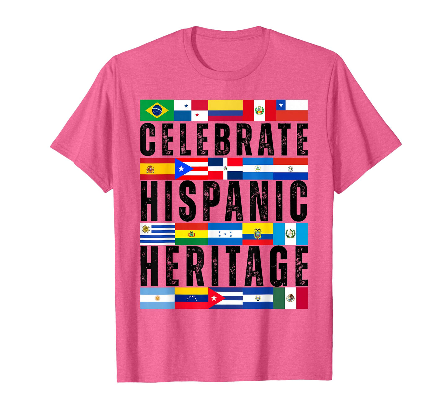 Hispanic Countries Flags Celebrate Hispanic Heritage Month T-Shirt