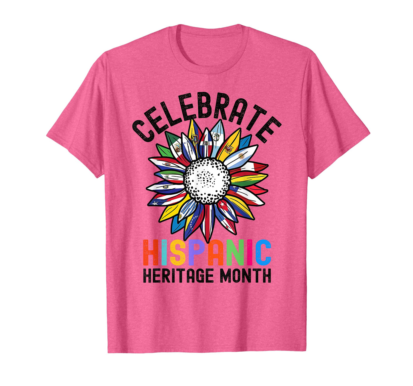 Celebrate Hispanic Heritage Month Latin Countries Sunflower T-Shirt