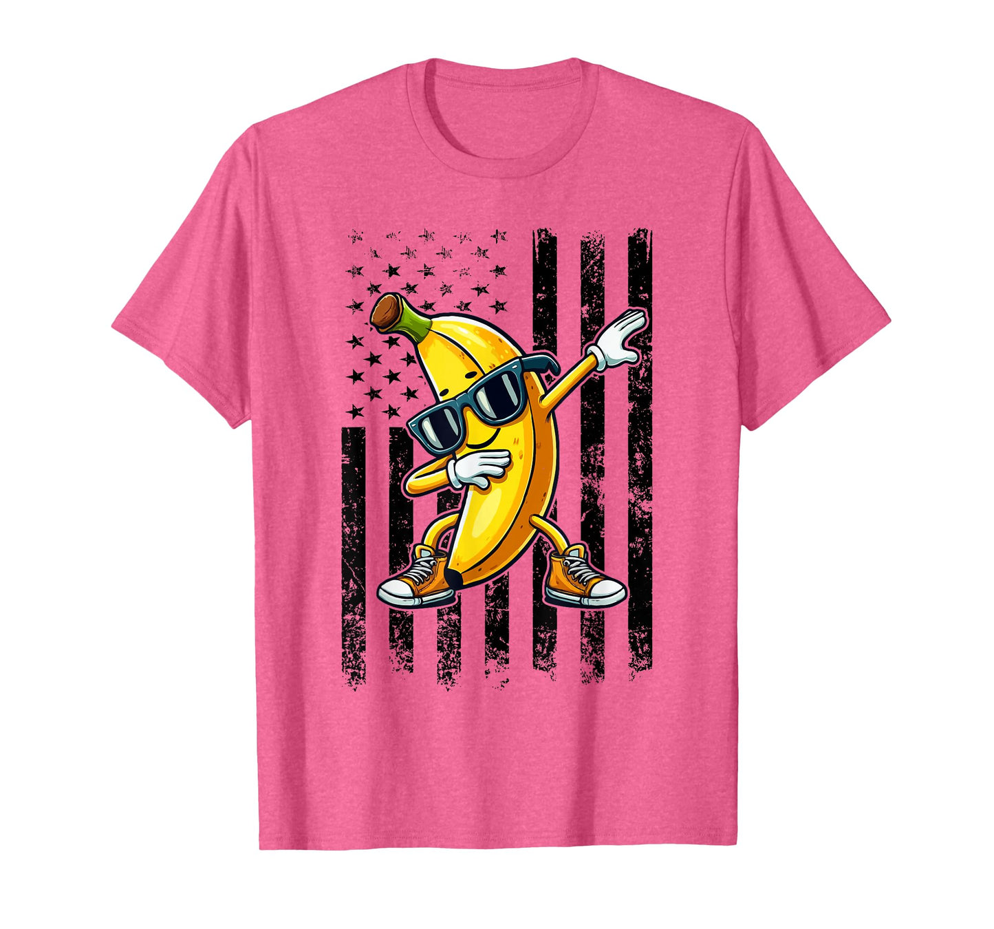 Dabbing Banana Retro American Flag Banana Lover Boys Kids T-Shirt