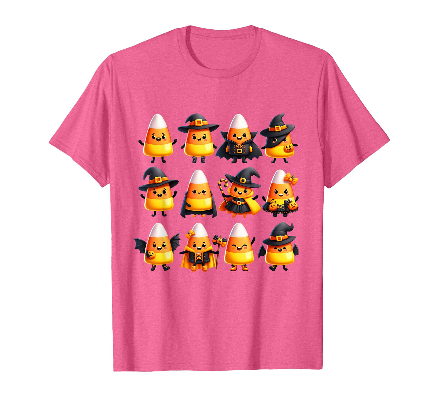 Adorable Halloween Candy Corn Characters in Costumes T-Shirt