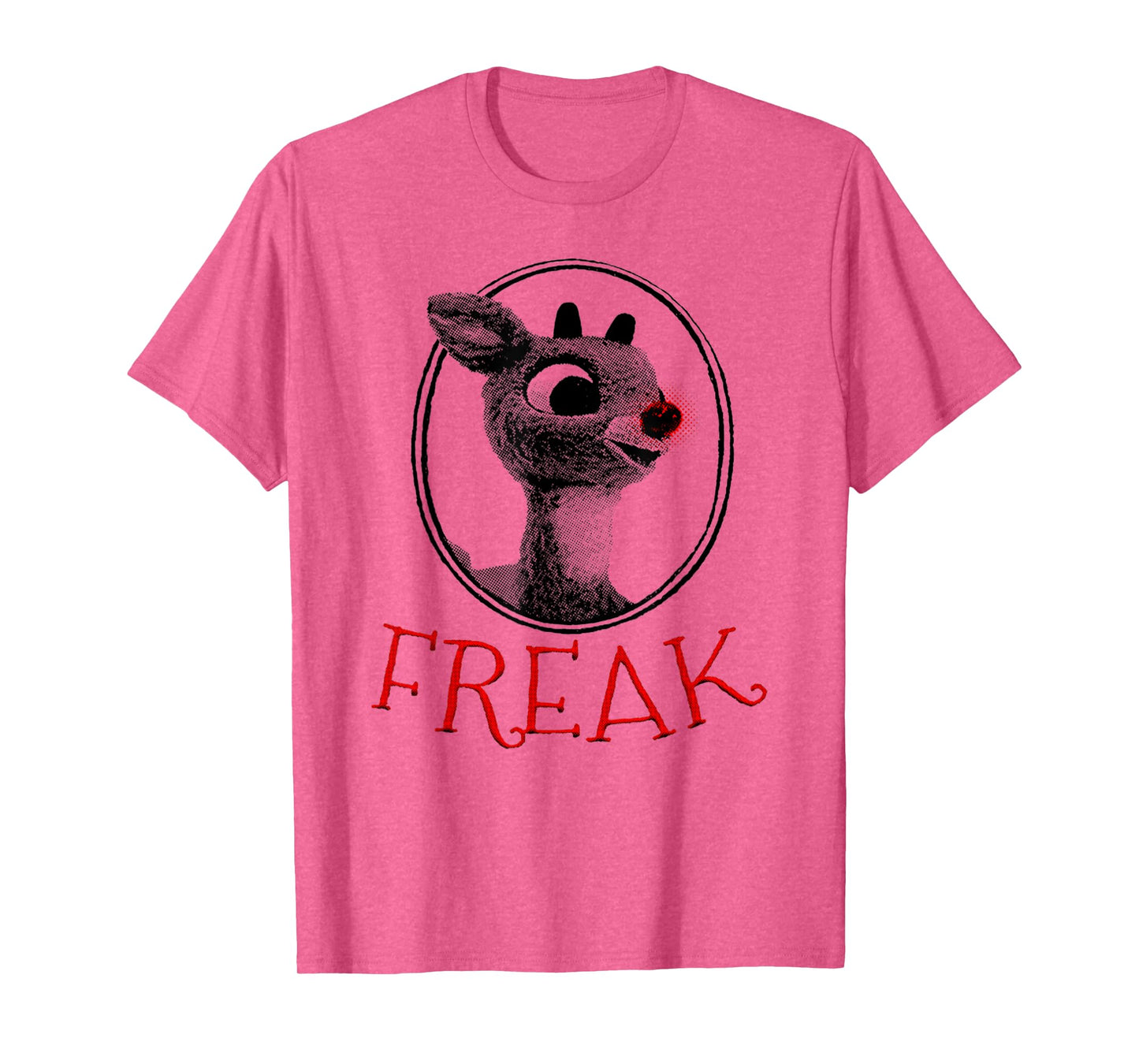 Funny FREAK Rudolph The Red Nosed Reindeer Christmas Parody T-Shirt