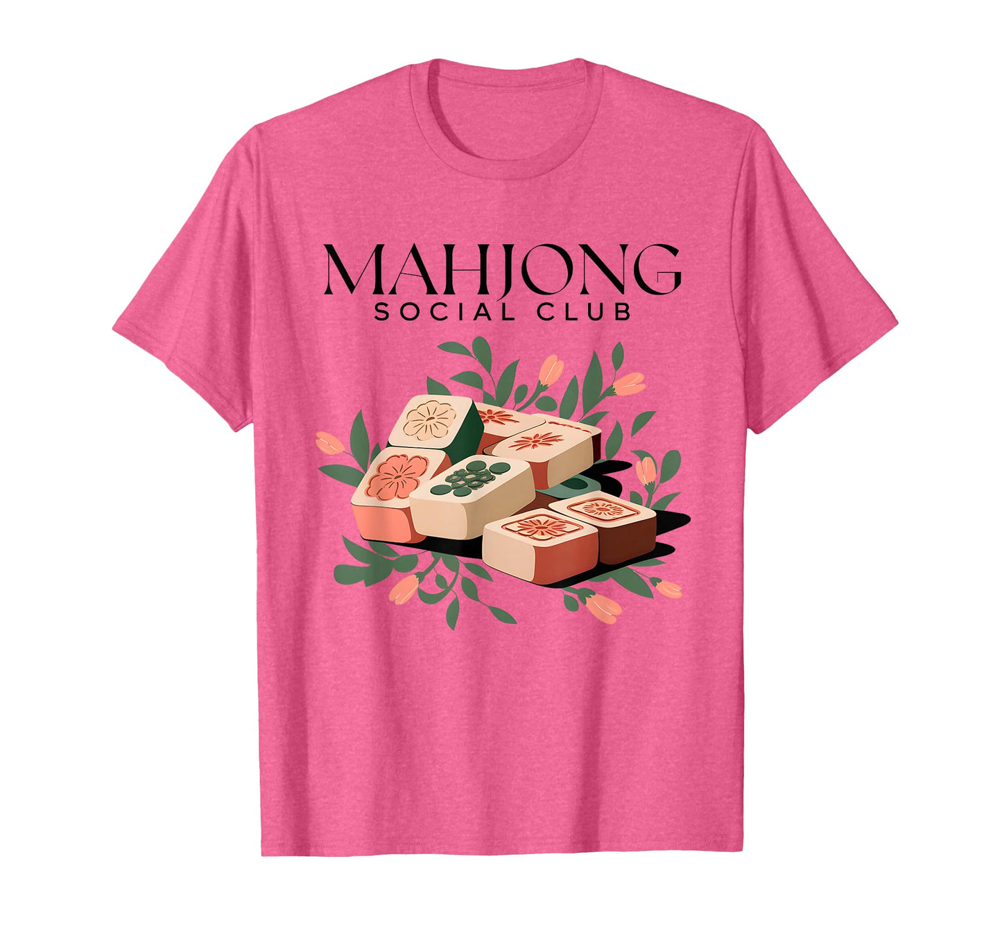 Womens Playing Mahjong Social Club Girls Funny Game T-Shirt