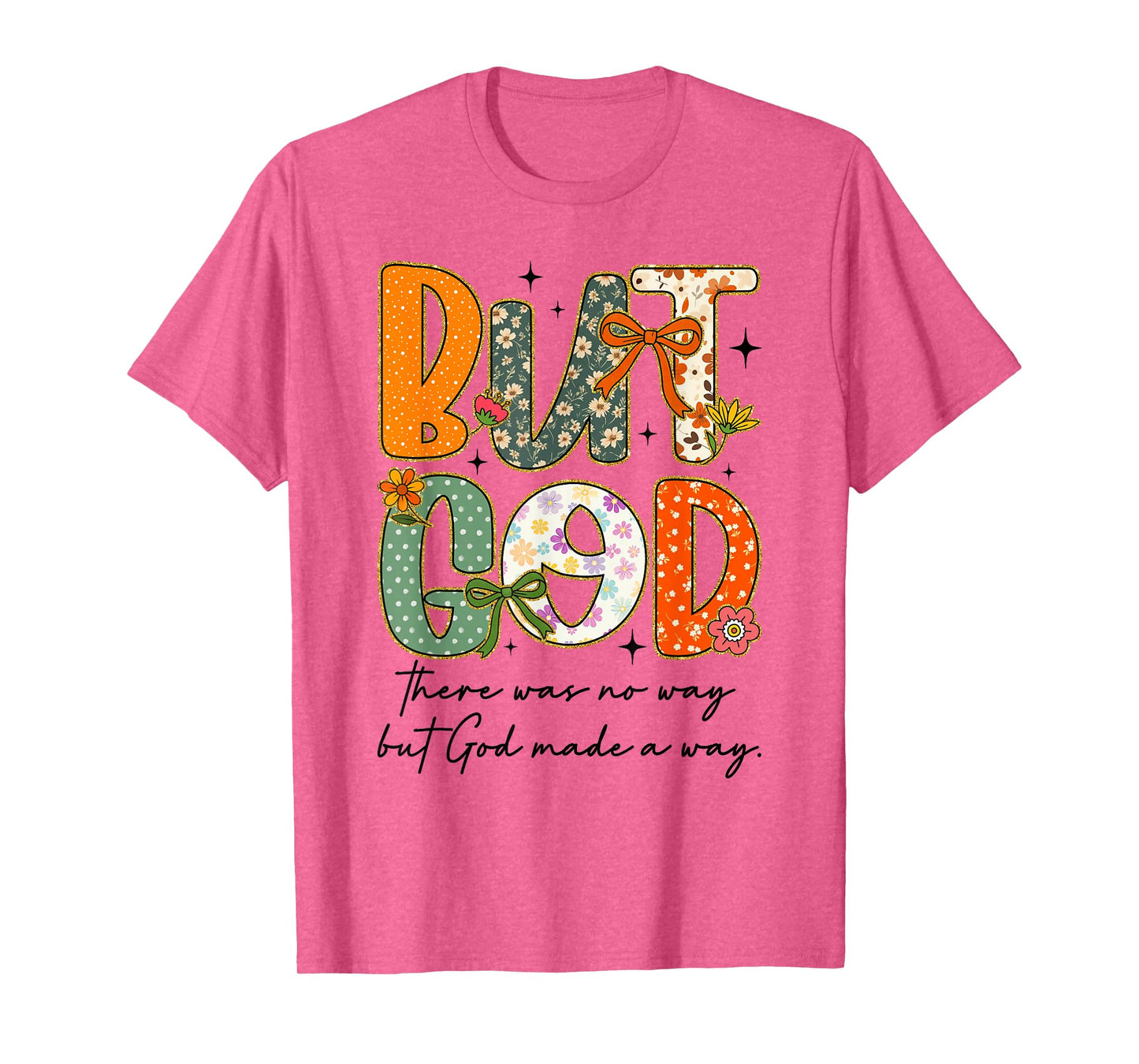 But God Christian Autumn Thankful Coquette Bow Thanksgiving T-Shirt