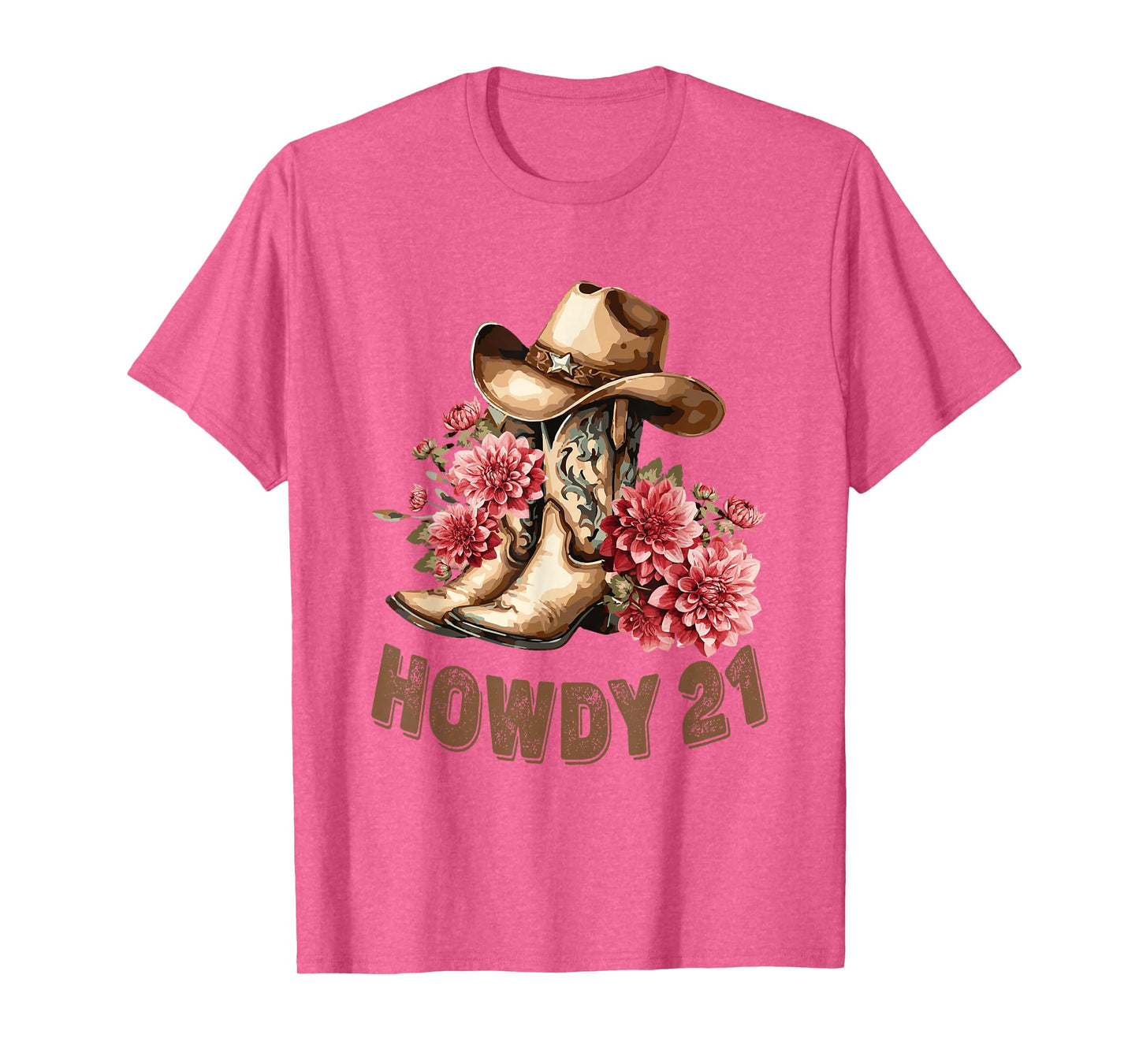 Howdy 21 Year Old Girl Western Country Cowgirl 21st Birthday T-Shirt