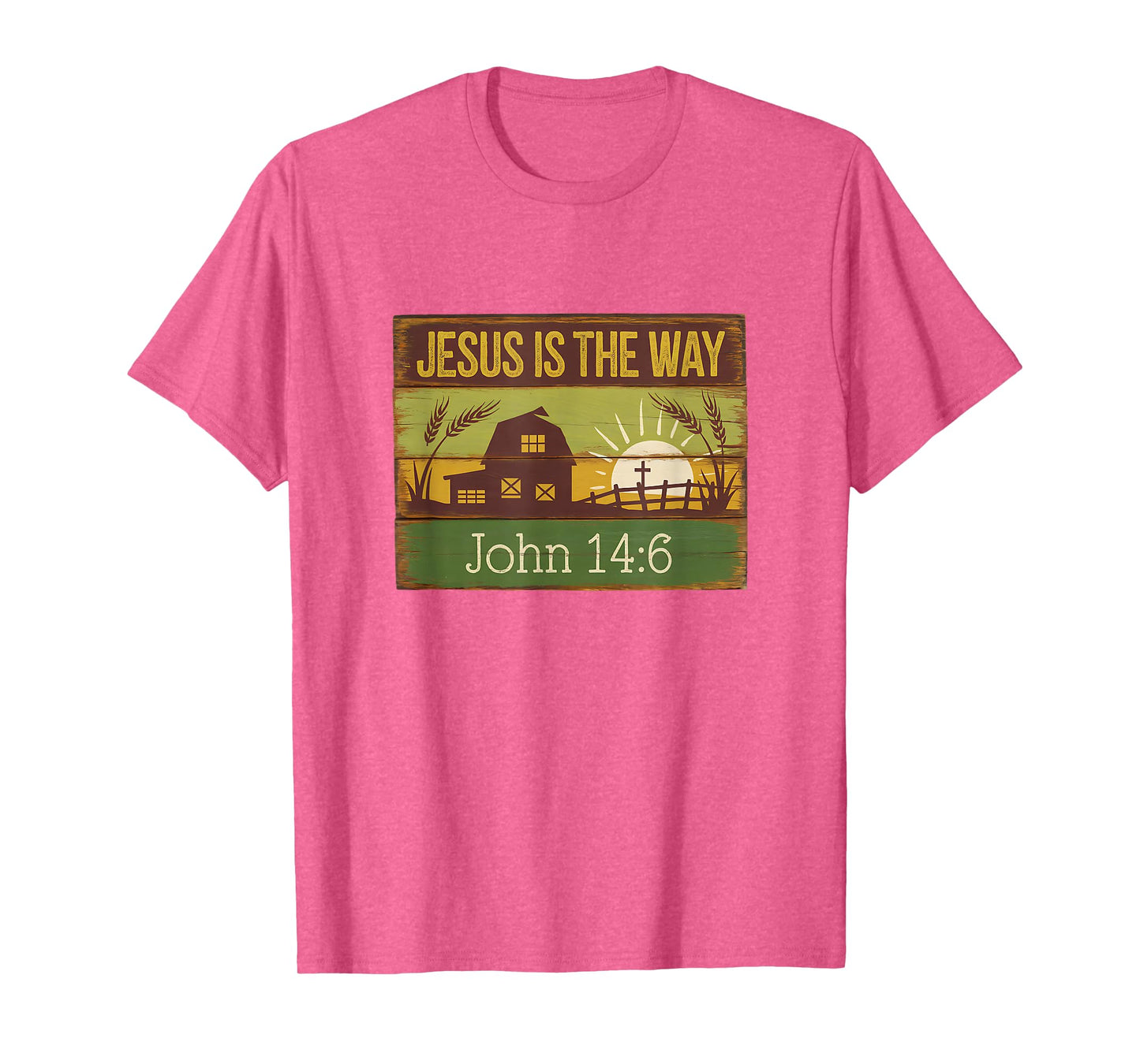 Jesus is The Way Rustic Country Style John 14:6 T-Shirt