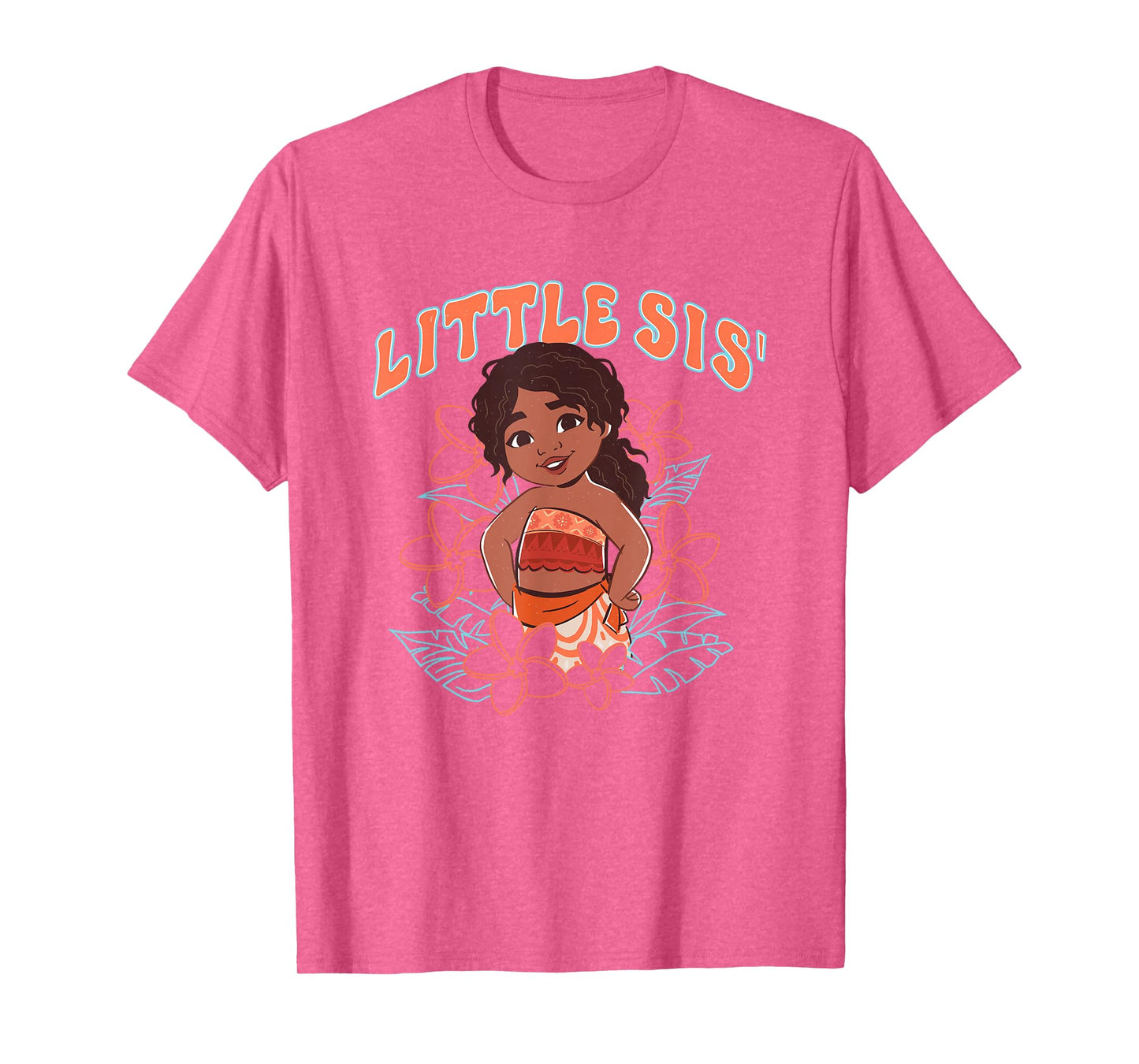 Disney Moana 2 Little Sis' Cute Simea Tropical Floral Logo T-Shirt