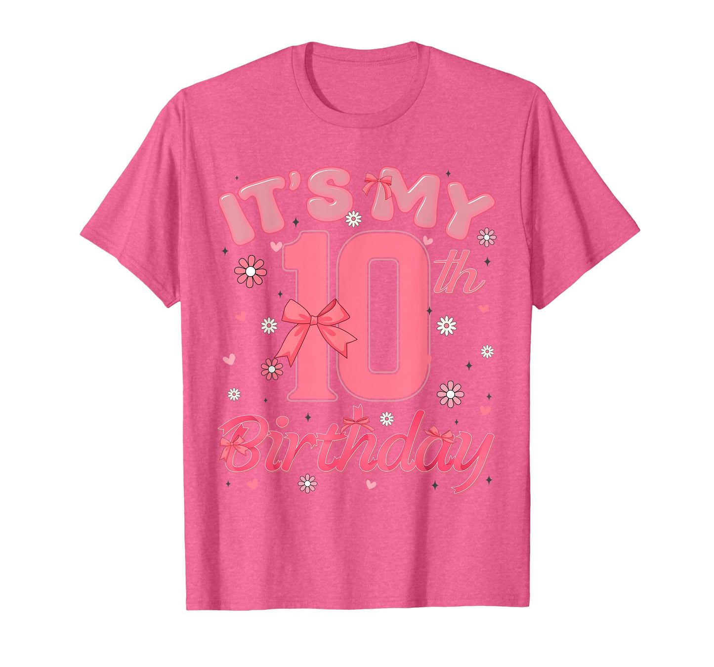 Its My 10th Birthday Girl Coquette 10 Year Olds Gifts Tee T-Shirt