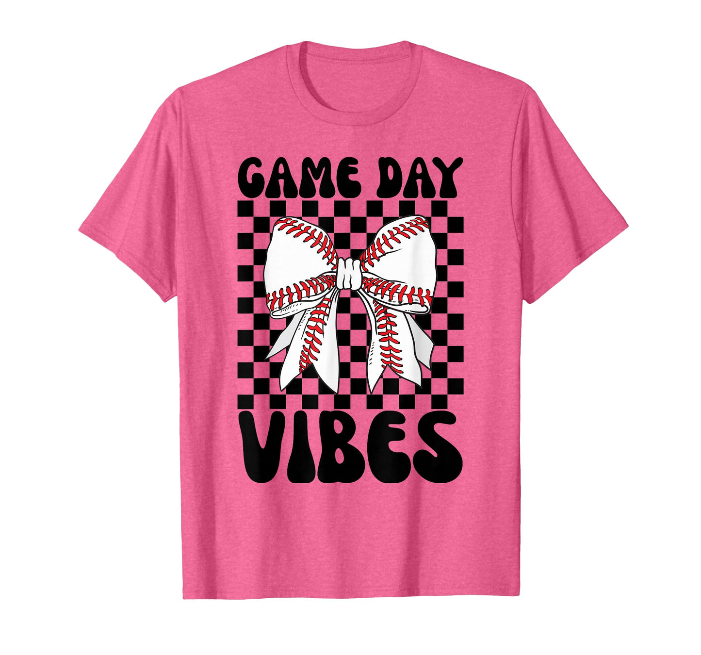 Game Day Vibes Coquette Bow Baseball Mama for Women T-Shirt