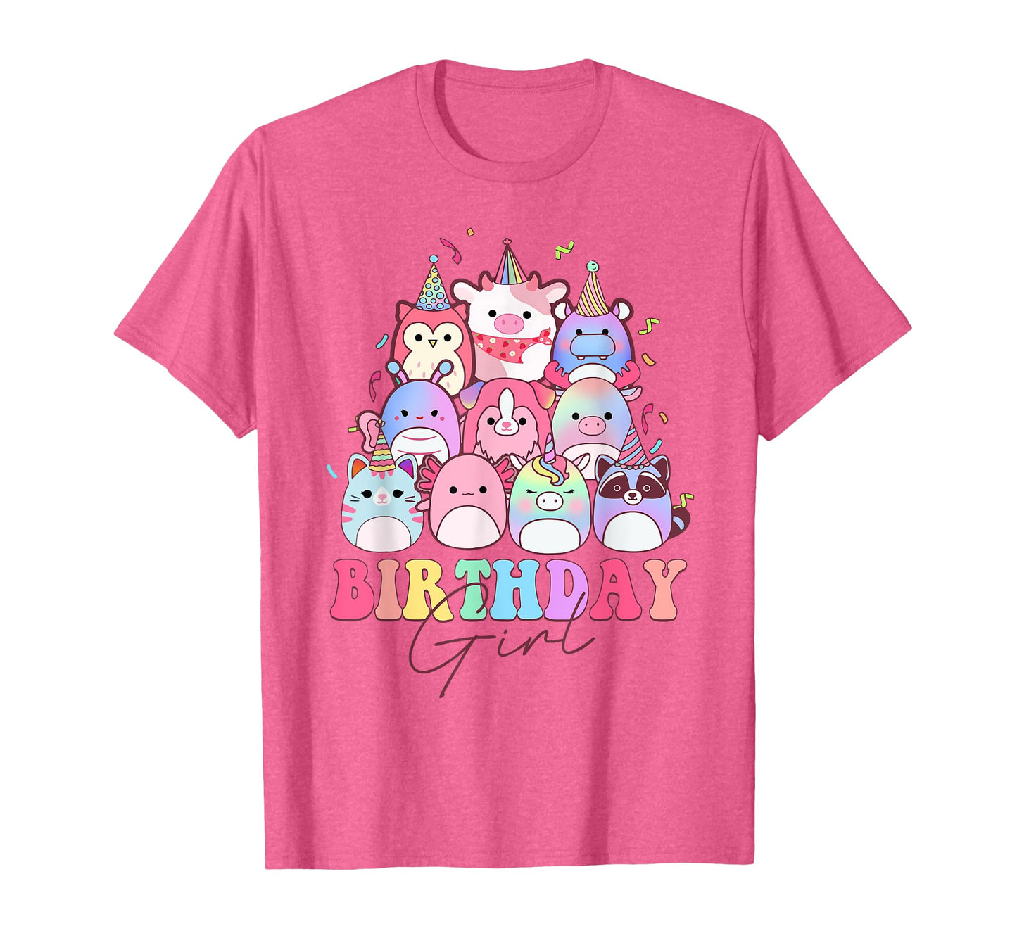 Birthday Girl Squish Squad Girls Kids Birthday Party T-Shirt