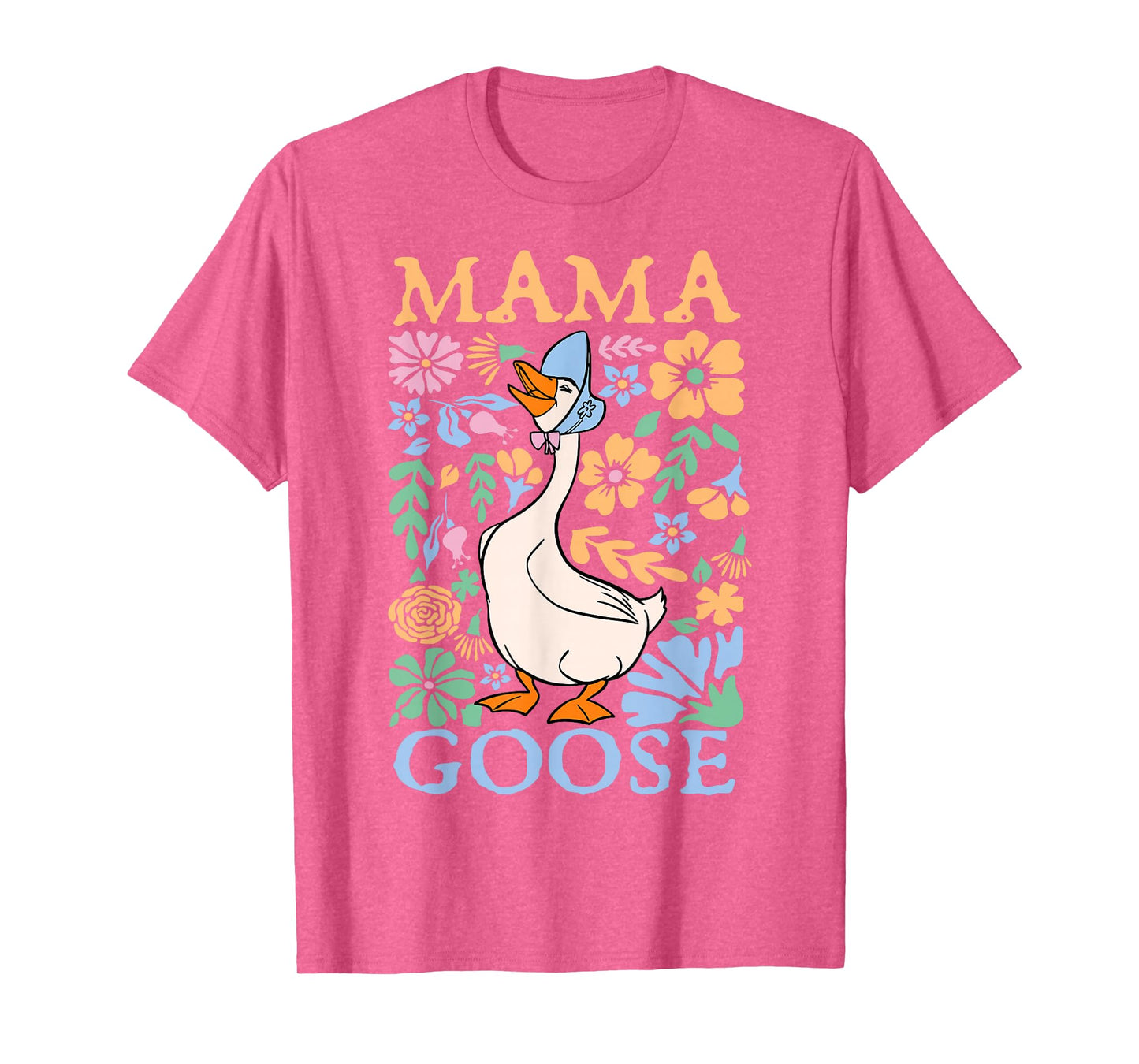 Cute Floral Mama Goose Coquette Mother's Day Silly Goose T-Shirt